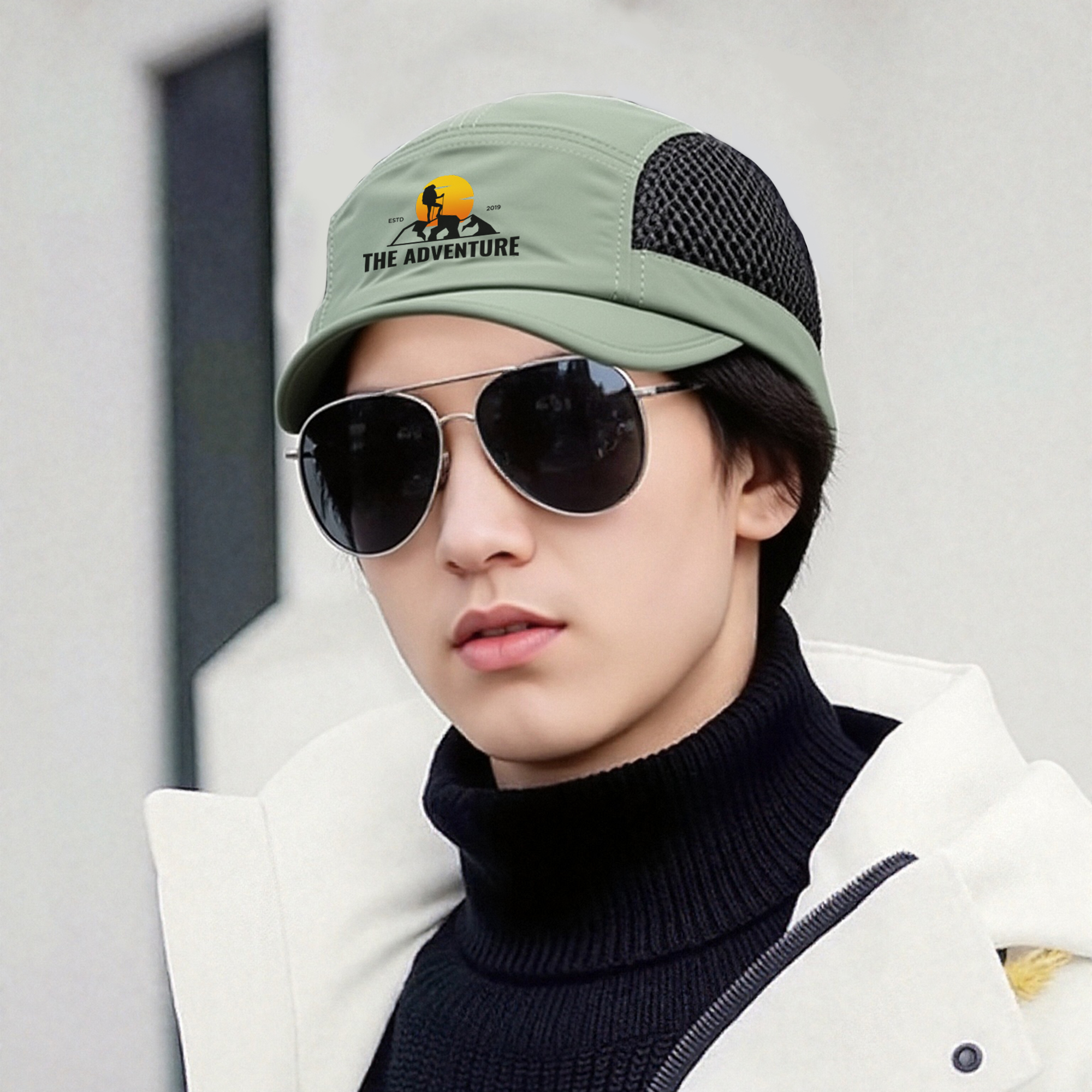 5 Panel Short Brimmed Mesh Running Cap - Image 12