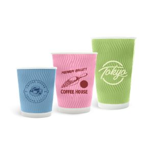 Home Compostable Aqueous Corrugated Double Wall Paper Cups