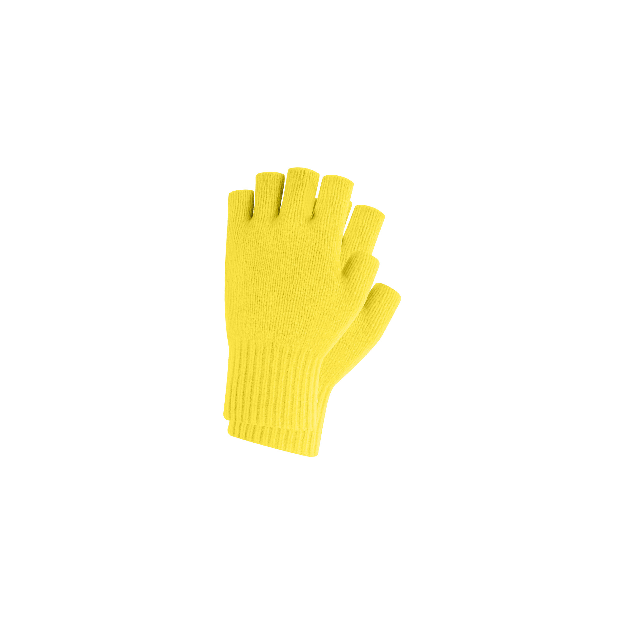 Kids Plain Knitted Fingerless Gloves with Woven Label - Image 9