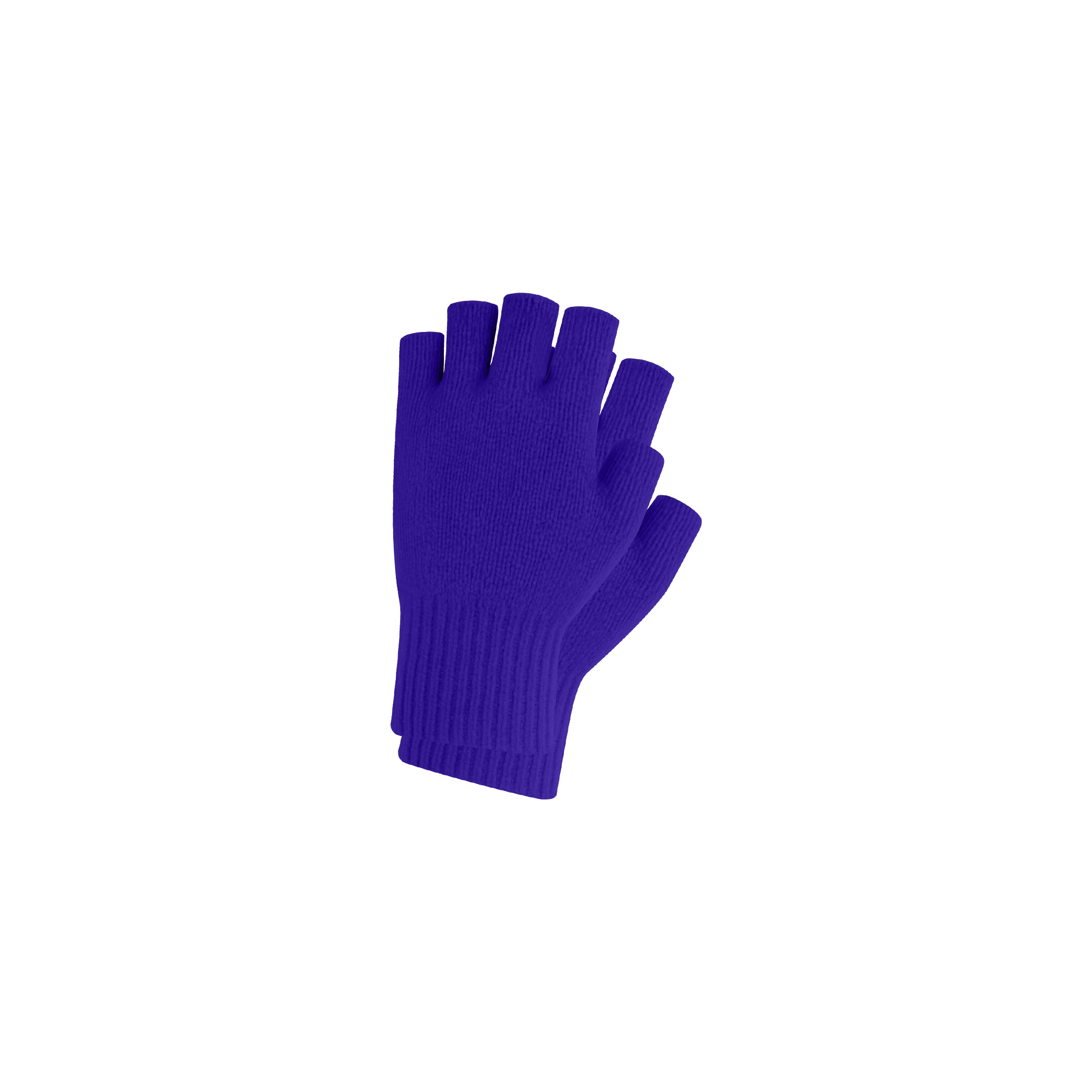 Kids Plain Knitted Fingerless Gloves with Woven Label - Image 8