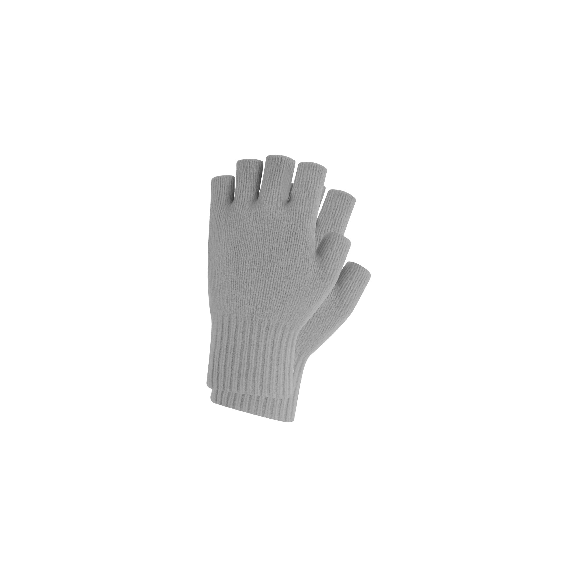 Kids Plain Knitted Fingerless Gloves with Woven Label - Image 16