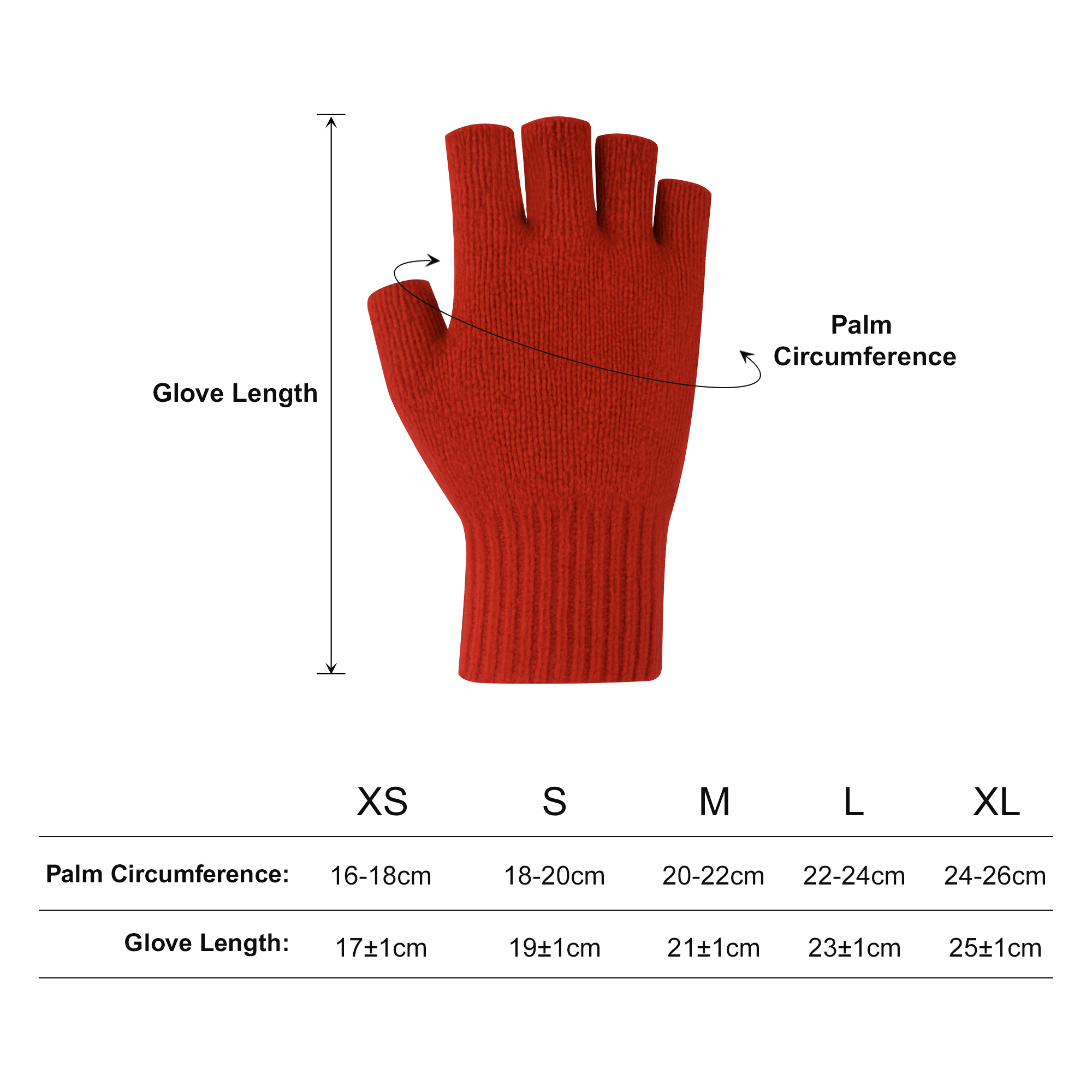 Adults Plain Knitted Fingerless Gloves with Woven Label - Image 17