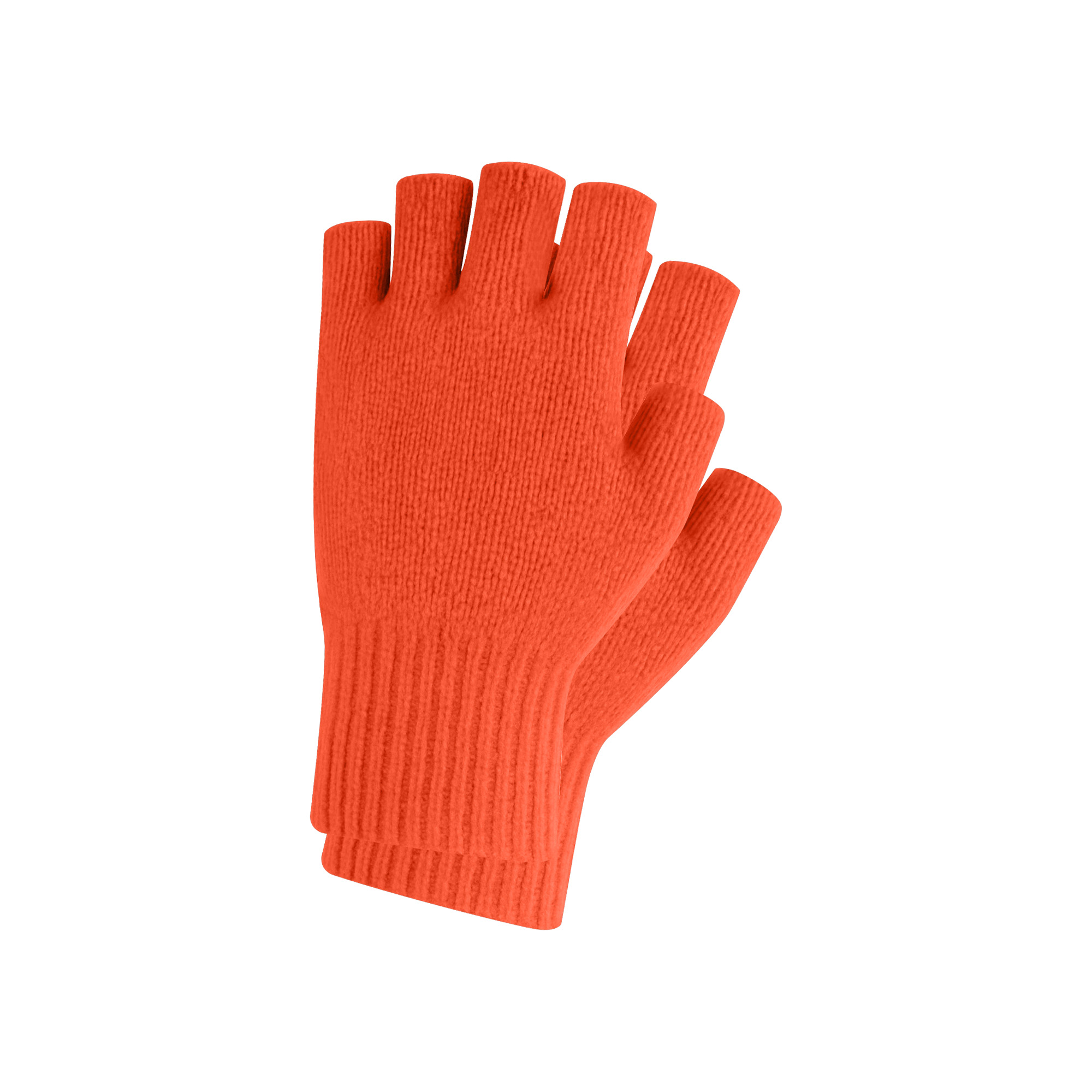 Adults Plain Knitted Fingerless Gloves with Woven Label - Image 10