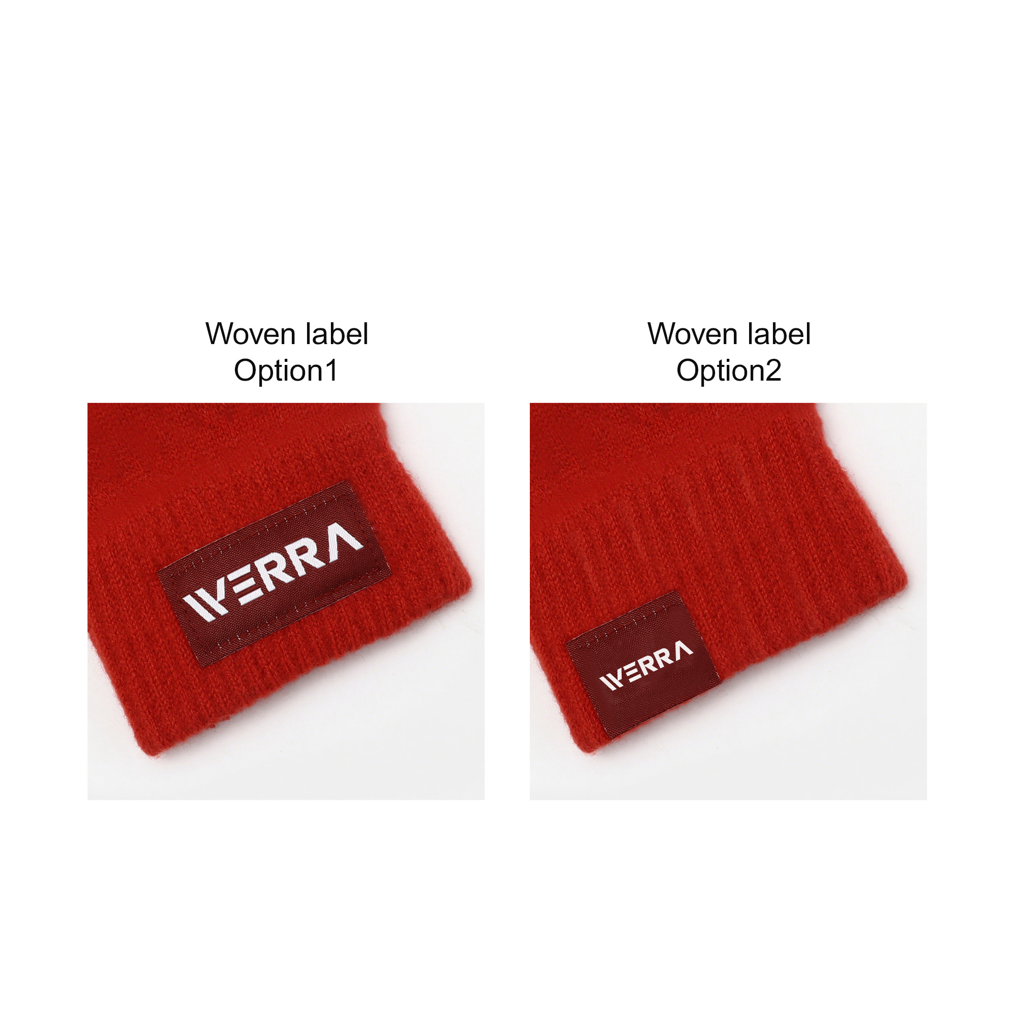 Adults Plain Knitted Fingerless Gloves with Woven Label - Image 19