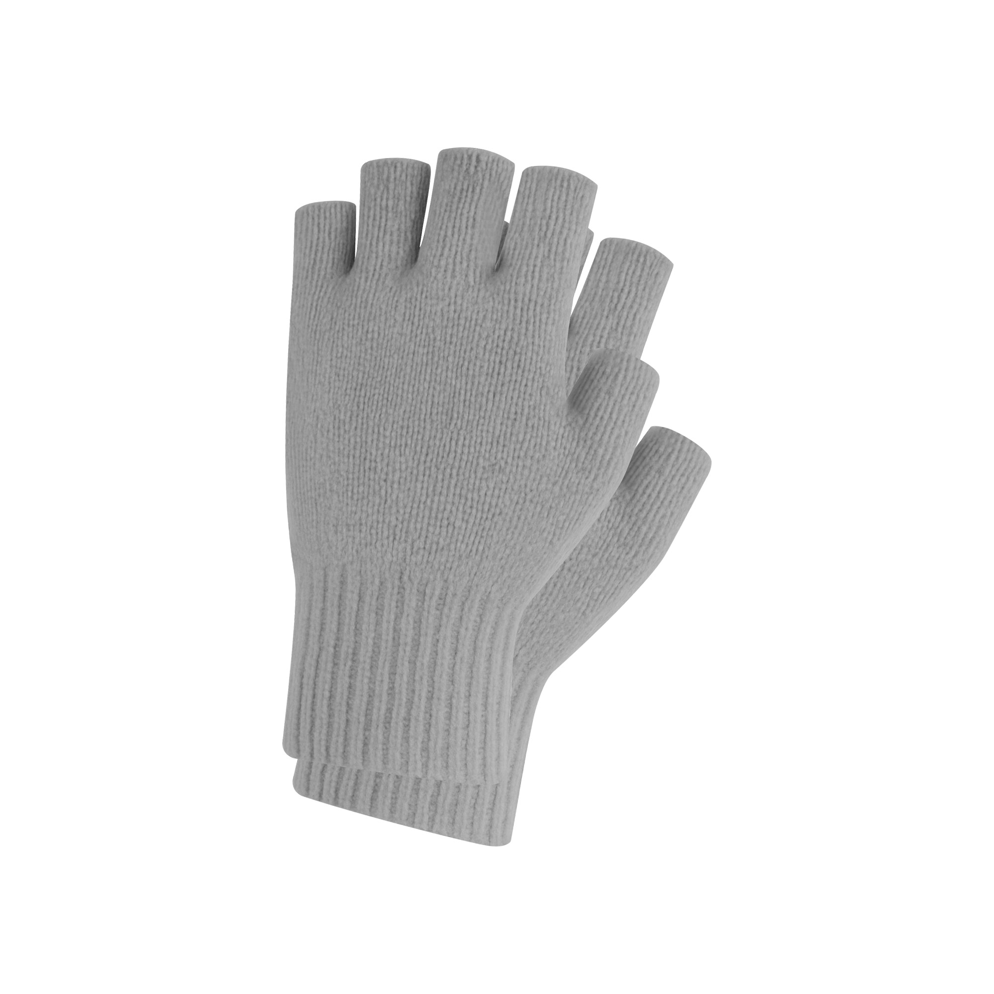 Adults Plain Knitted Fingerless Gloves with Woven Label - Image 16