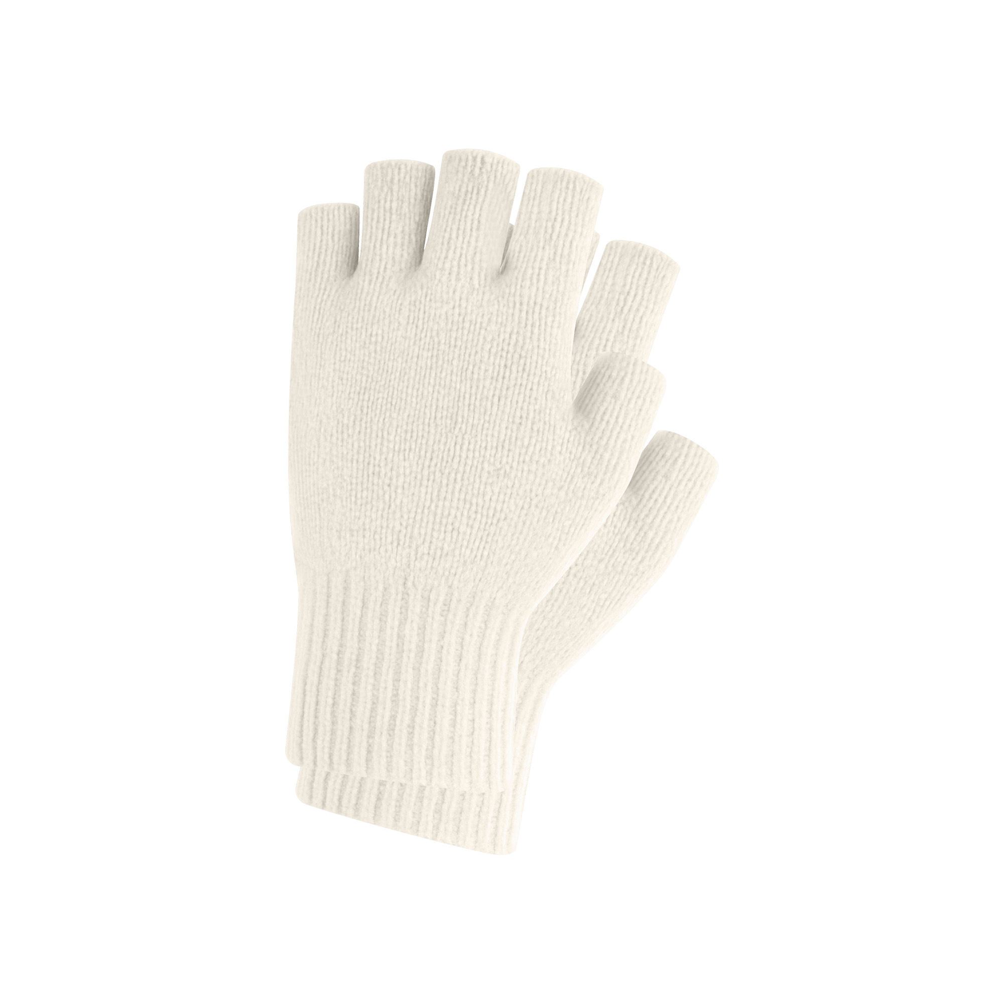 Adults Plain Knitted Fingerless Gloves with Woven Label - Image 7
