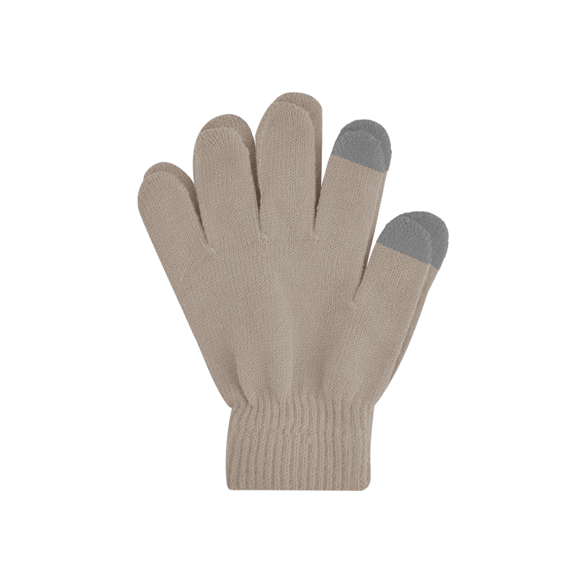 Adults Plain Knitted Gloves with Woven Label - Image 5