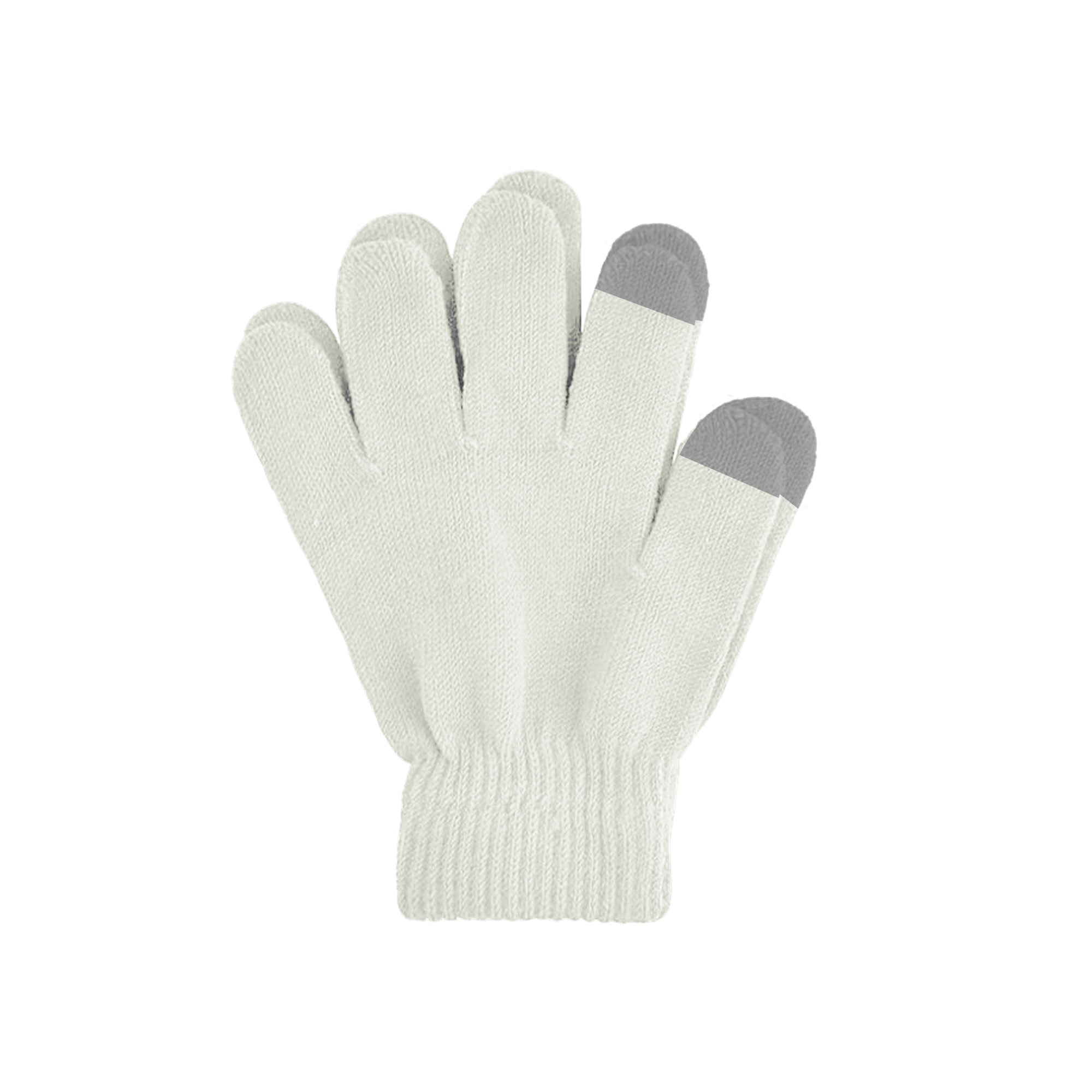 Adults Plain Knitted Gloves with Woven Label - Image 2