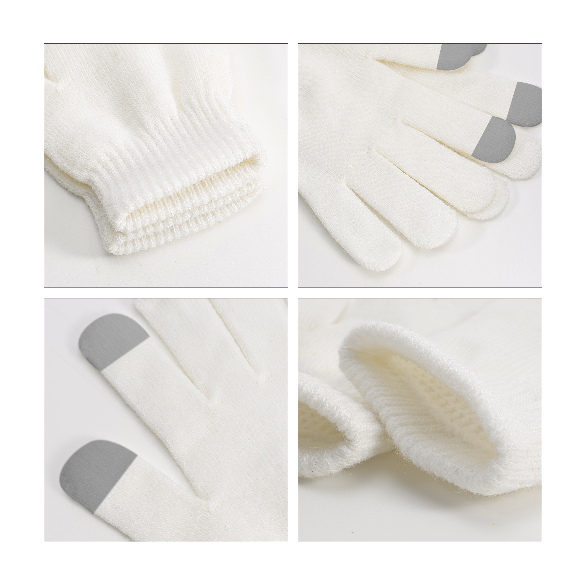 Adults Plain Knitted Gloves with Woven Label - Image 18