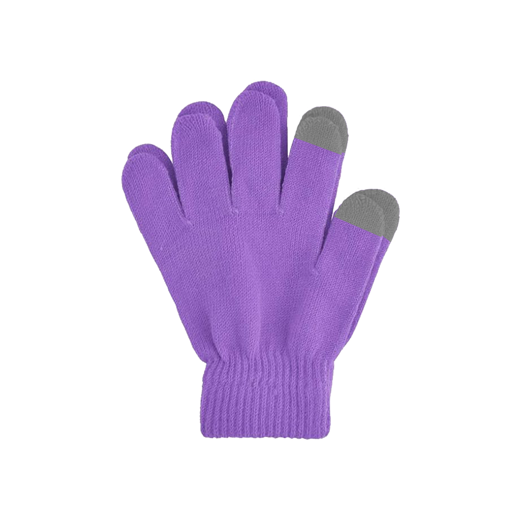 Adults Plain Knitted Gloves with Woven Label - Image 3