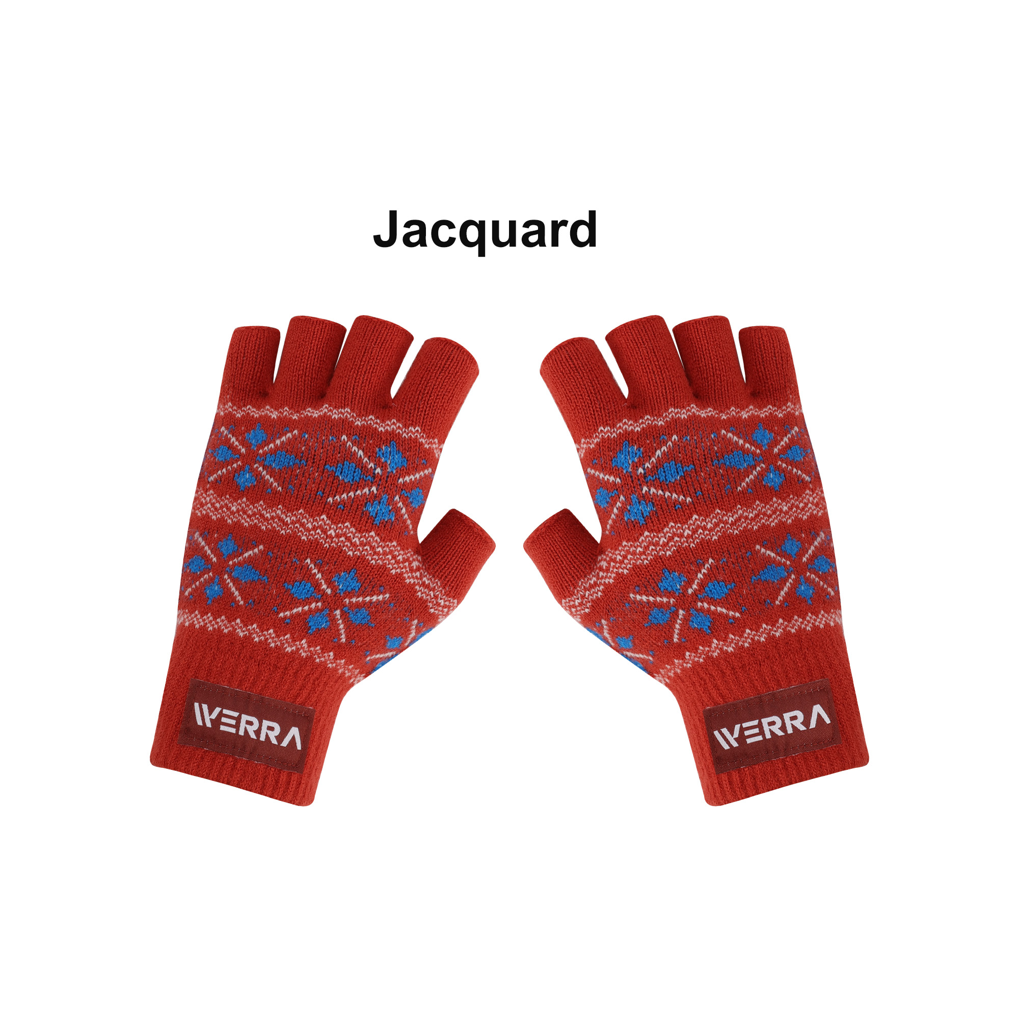 Kids Jacquard Fingerless Gloves - Image 4