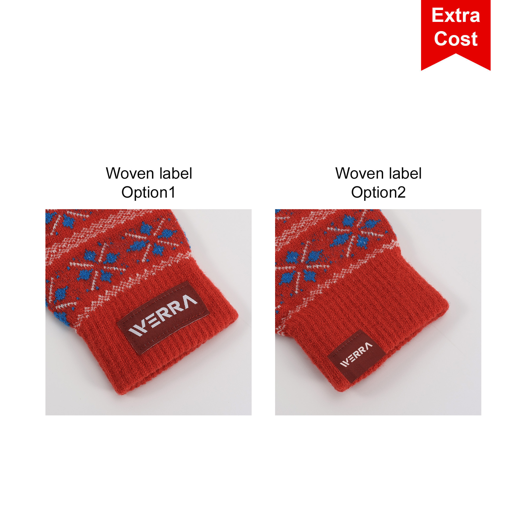Adults Jacquard Fingerless Gloves - Image 6