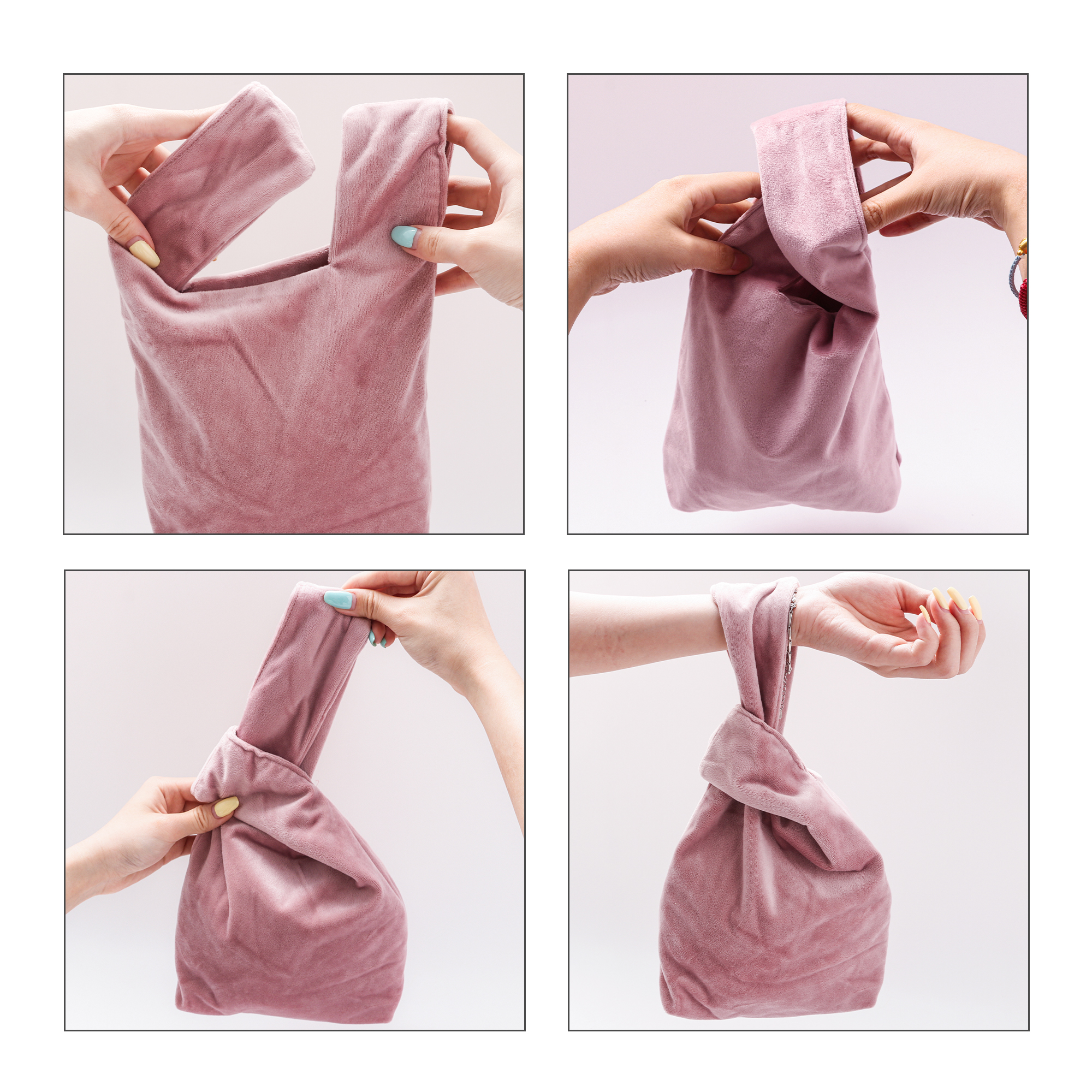 Velvet Knot Wrist Bag - Image 12