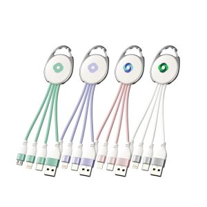 Macarons 3 in 1 Charging Cable with Keyring