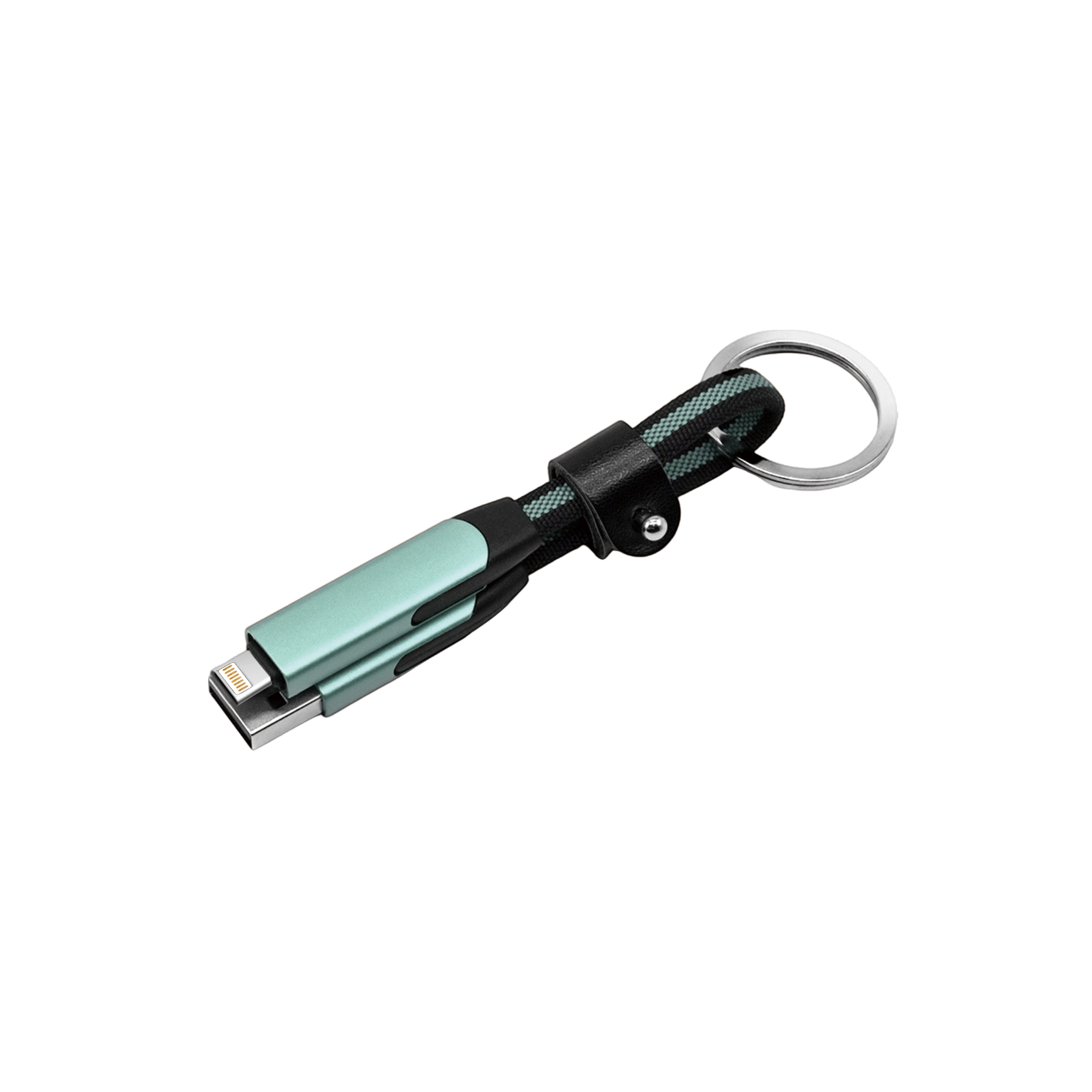 60W 6-in-1 Braided Charging Cable with Keyring - Image 6