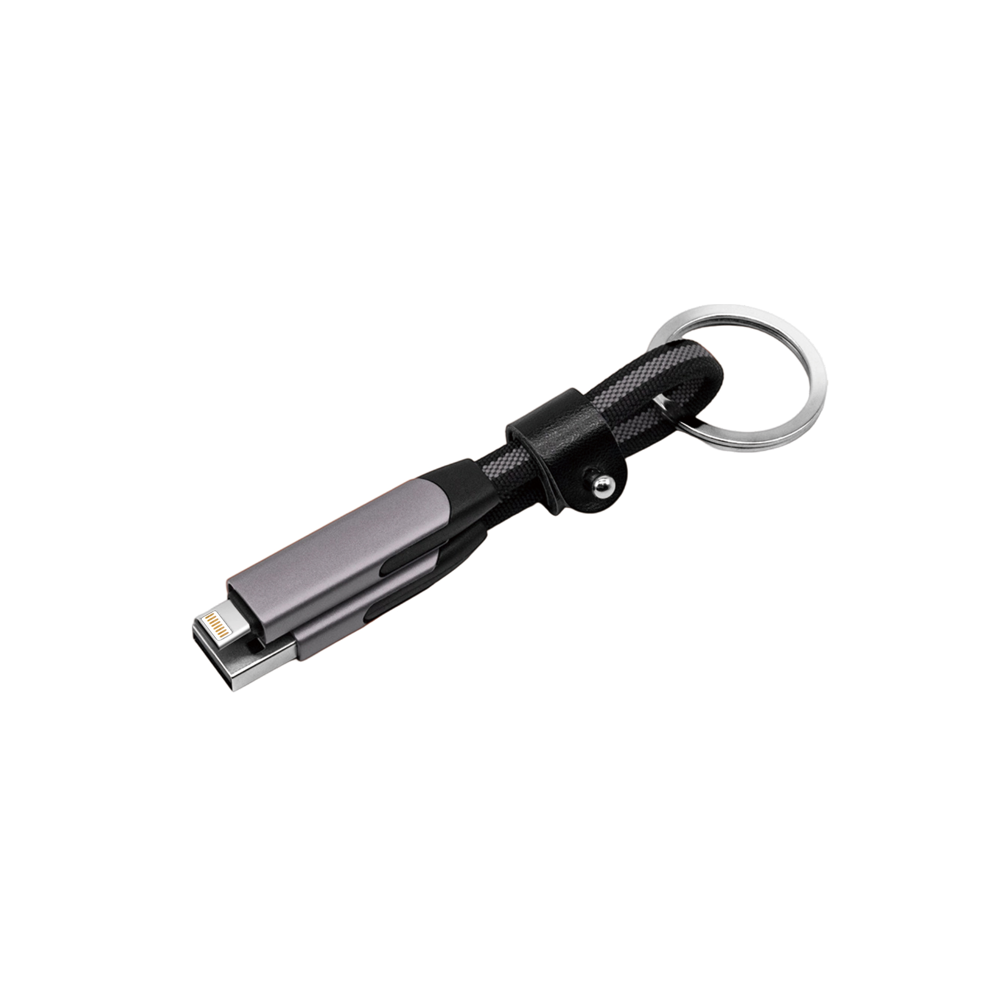 60W 6-in-1 Braided Charging Cable with Keyring - Image 7