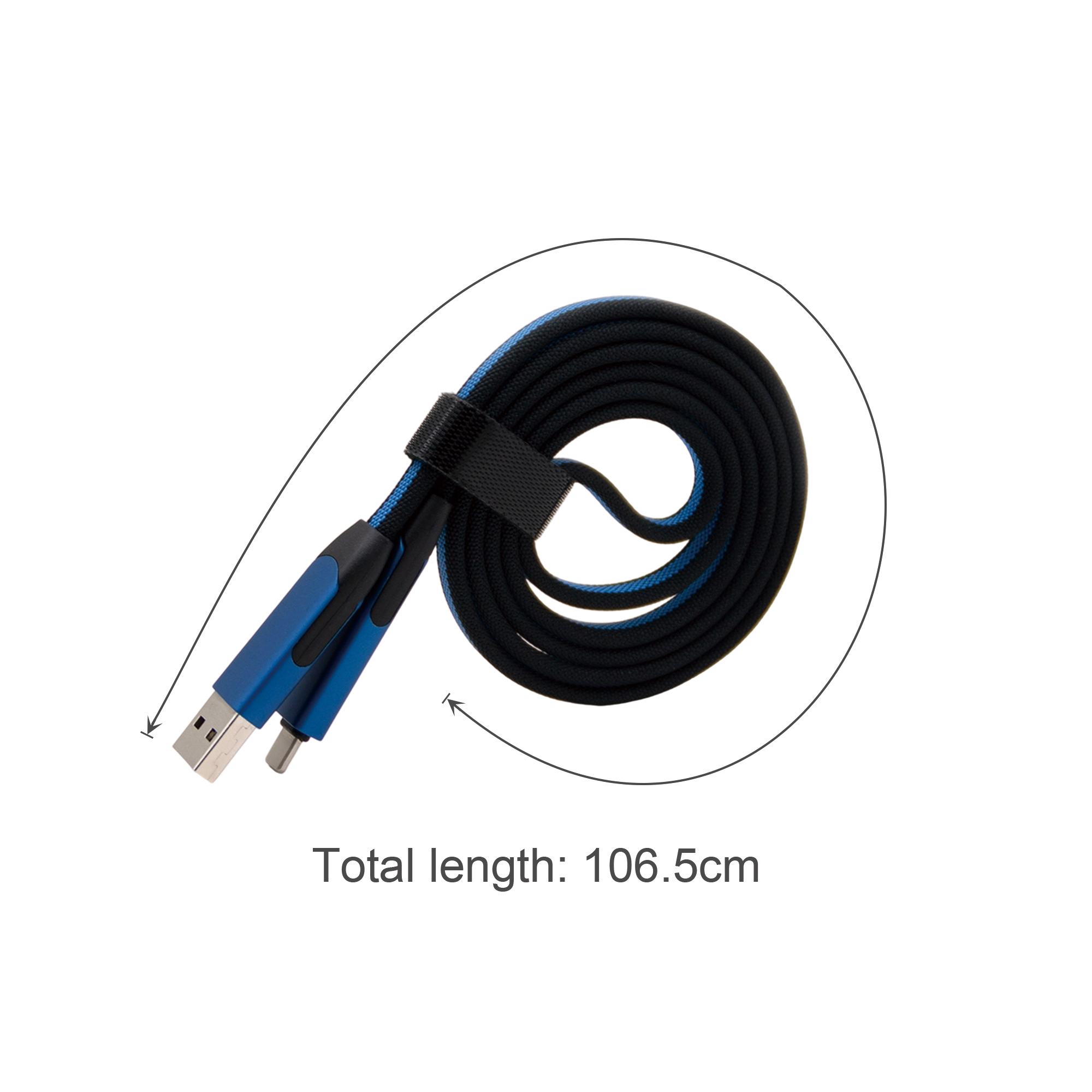 60W 6-in-1 Long Braided Charging Cable - Image 9