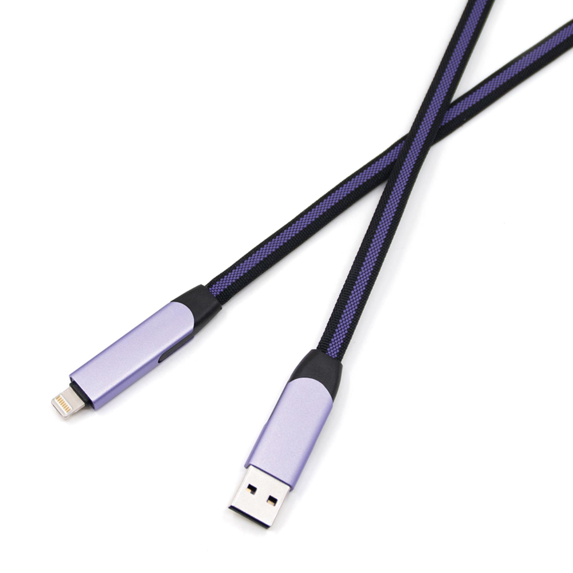 60W 6-in-1 Long Braided Charging Cable - Image 2