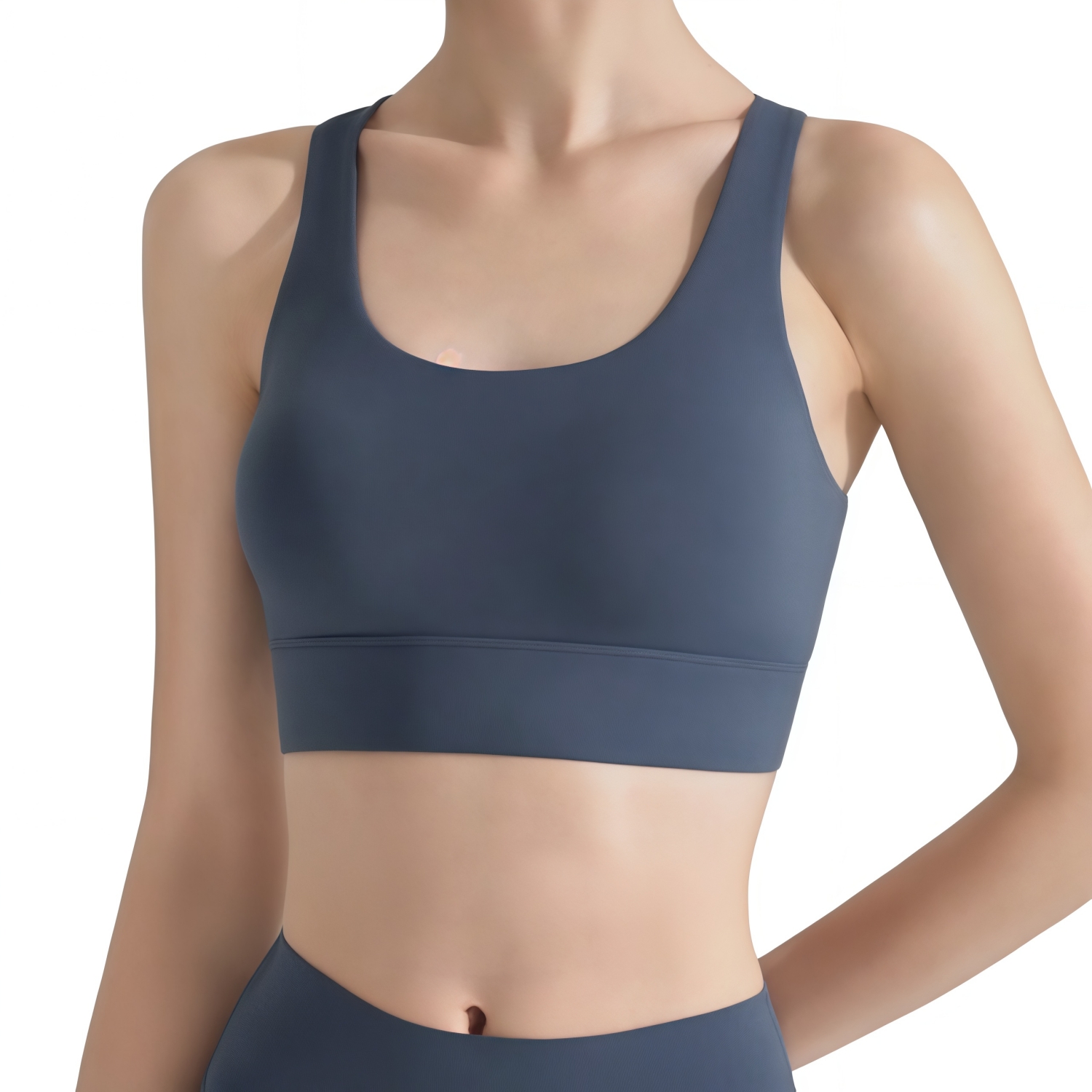 Women's Cross Back Yoga Crop Bra Tank - Image 2