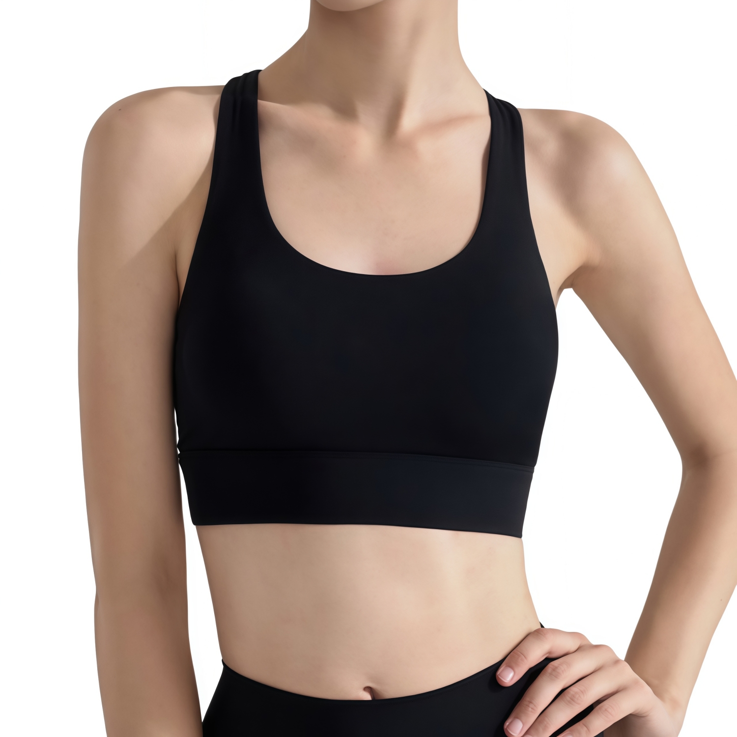 Women's Cross Back Yoga Crop Bra Tank - Image 5