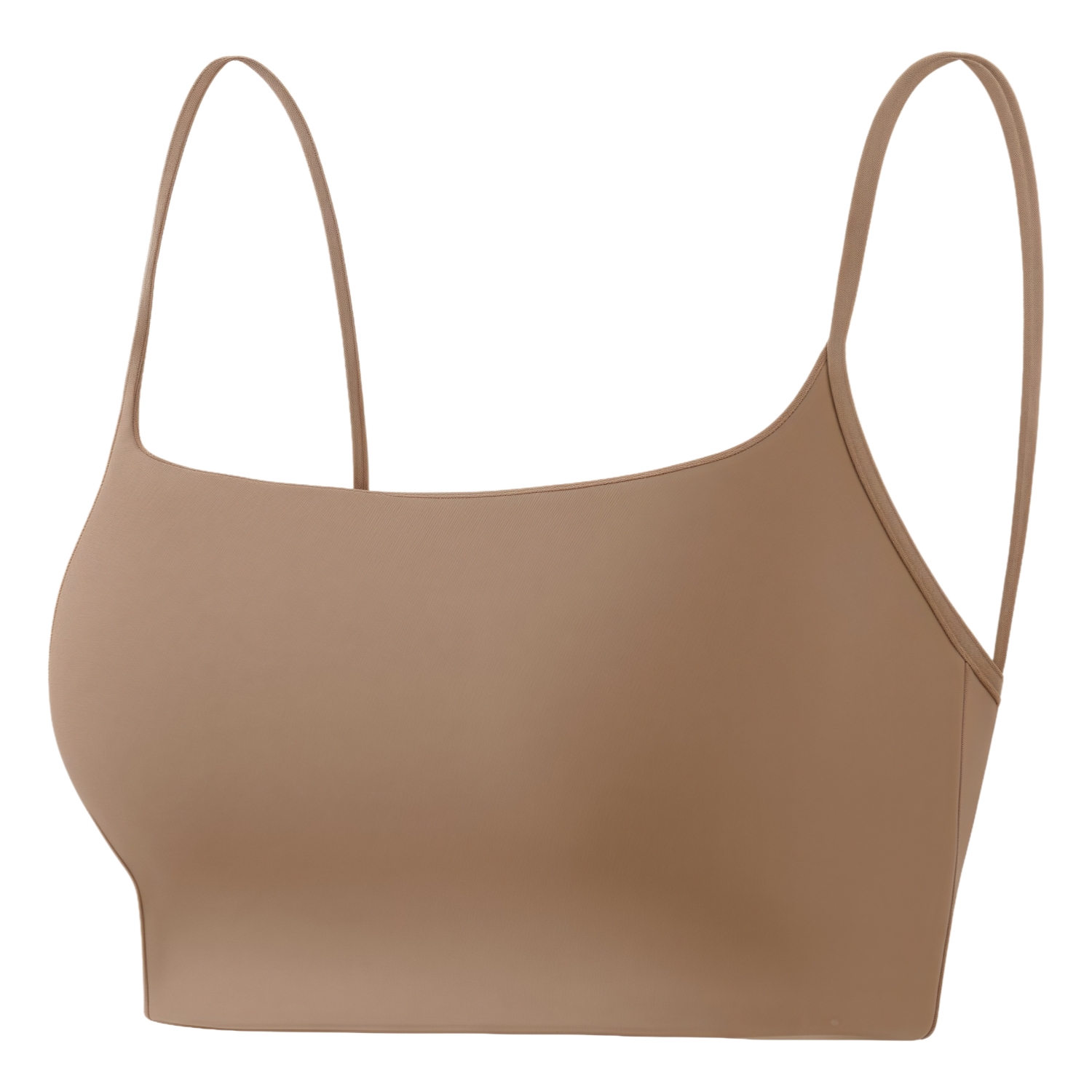 Women's Seamless Thin-Strap U-Back Yoga Crop Bra Tank - Image 3