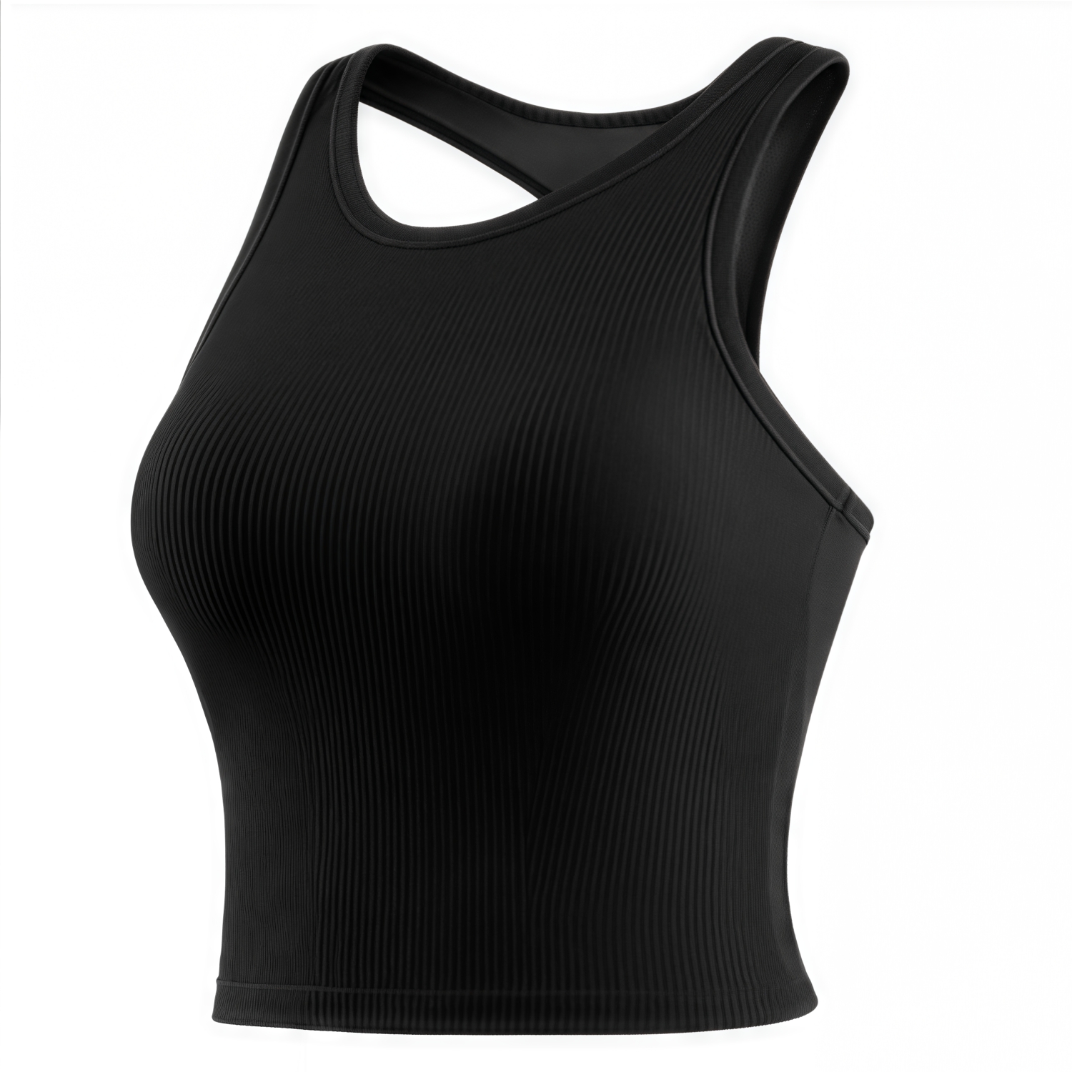 Women's Seamless Wide-Strap Racerback Yoga Bra Tank - Image 4