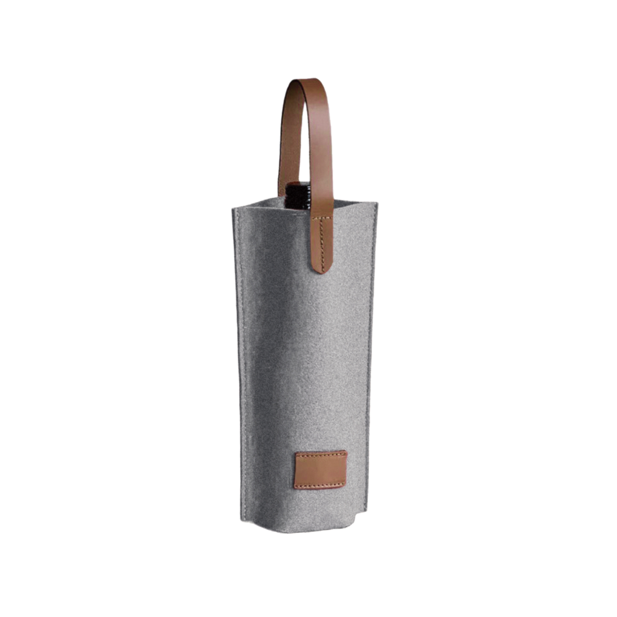 Felt Single Bottle Wine Bag - Image 2
