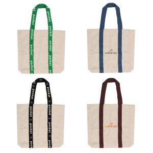 Custom Woven Handle Tote Bag