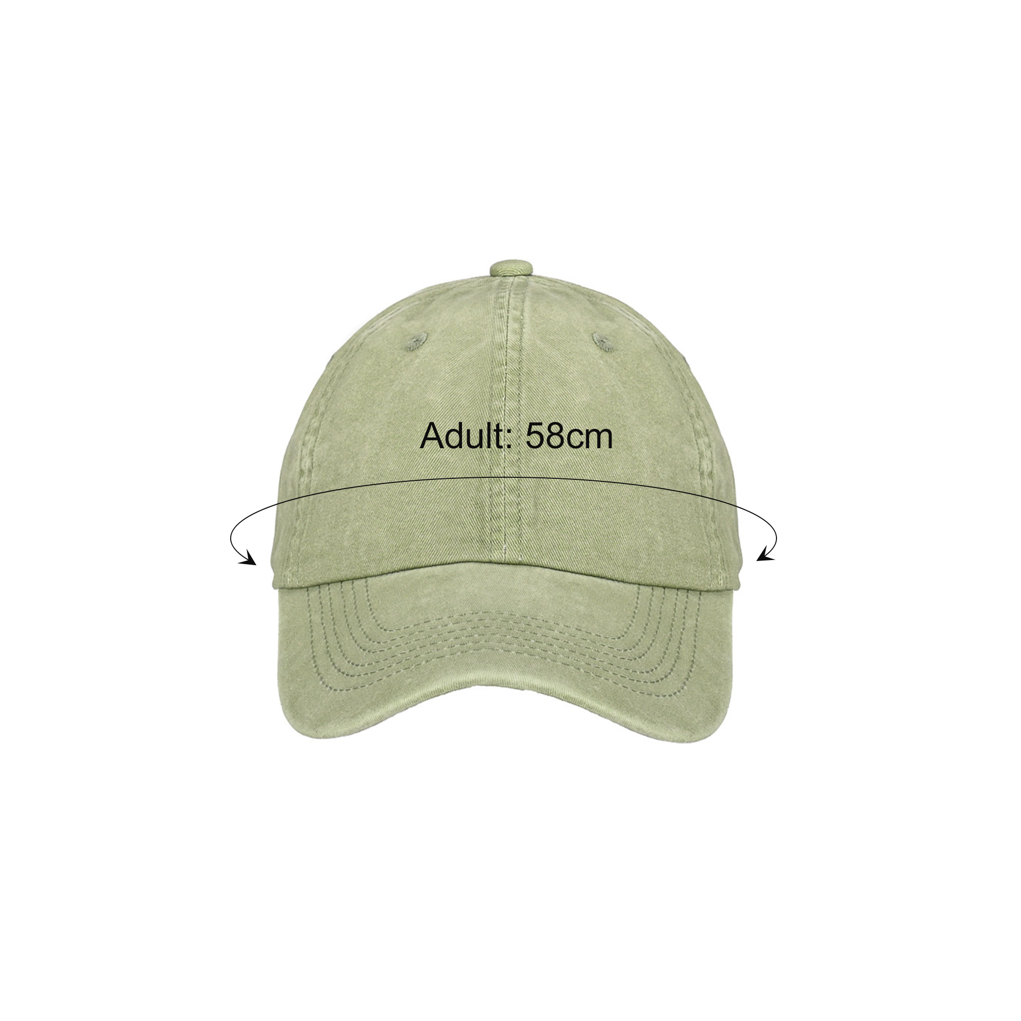 6 Panel Premium Washed Cotton Baseball Cap - Image 14