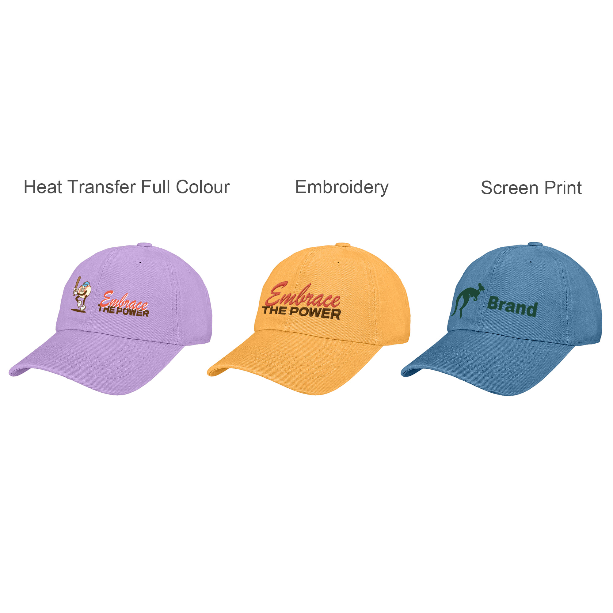 6 Panel Premium Washed Cotton Baseball Cap - Image 15
