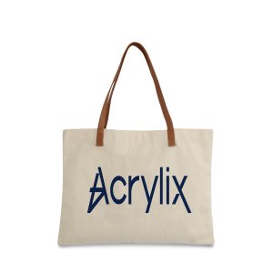 Leather Straps Canvas Bag
