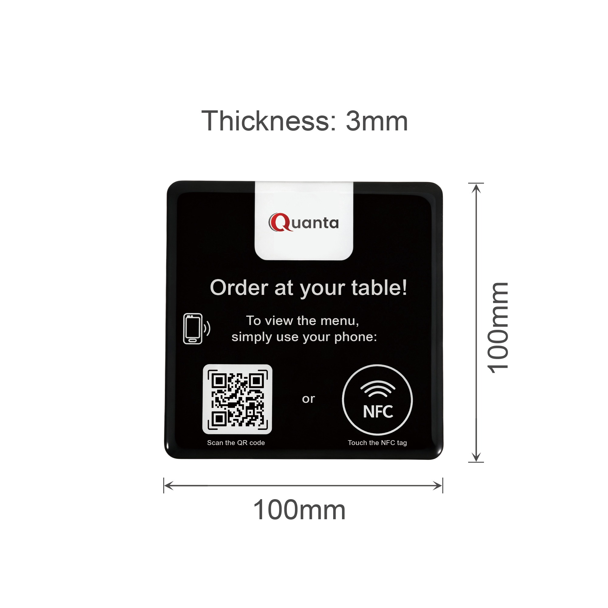 NFC Epoxy Food Ordering Desk Tag - Image 3