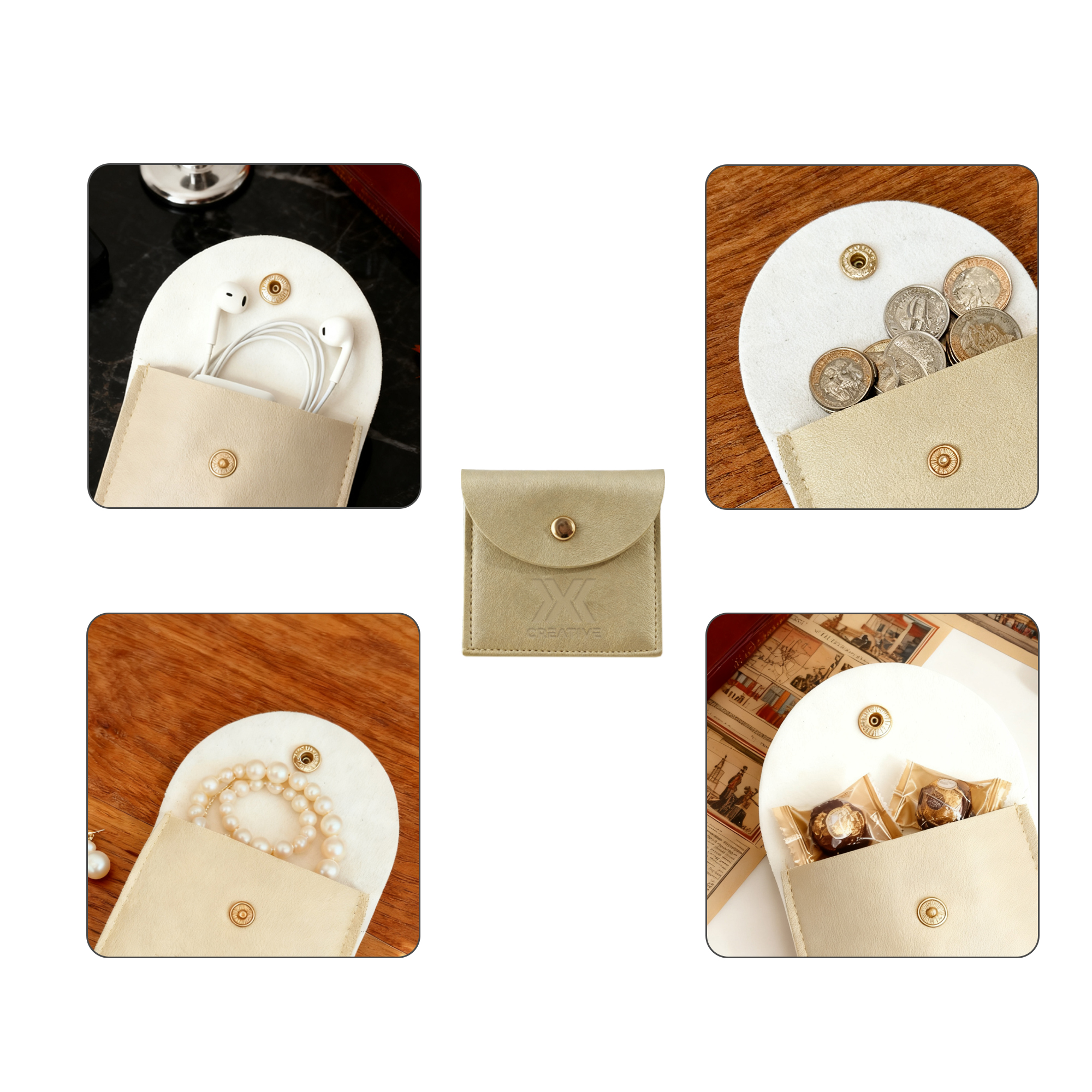 Square PU Leather Jewellery Pouch - Image 18