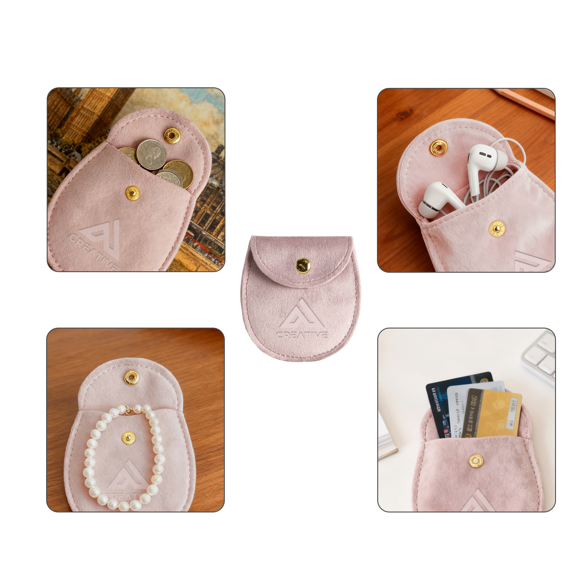 Oval Velvet Jewellery Pouch - Image 10