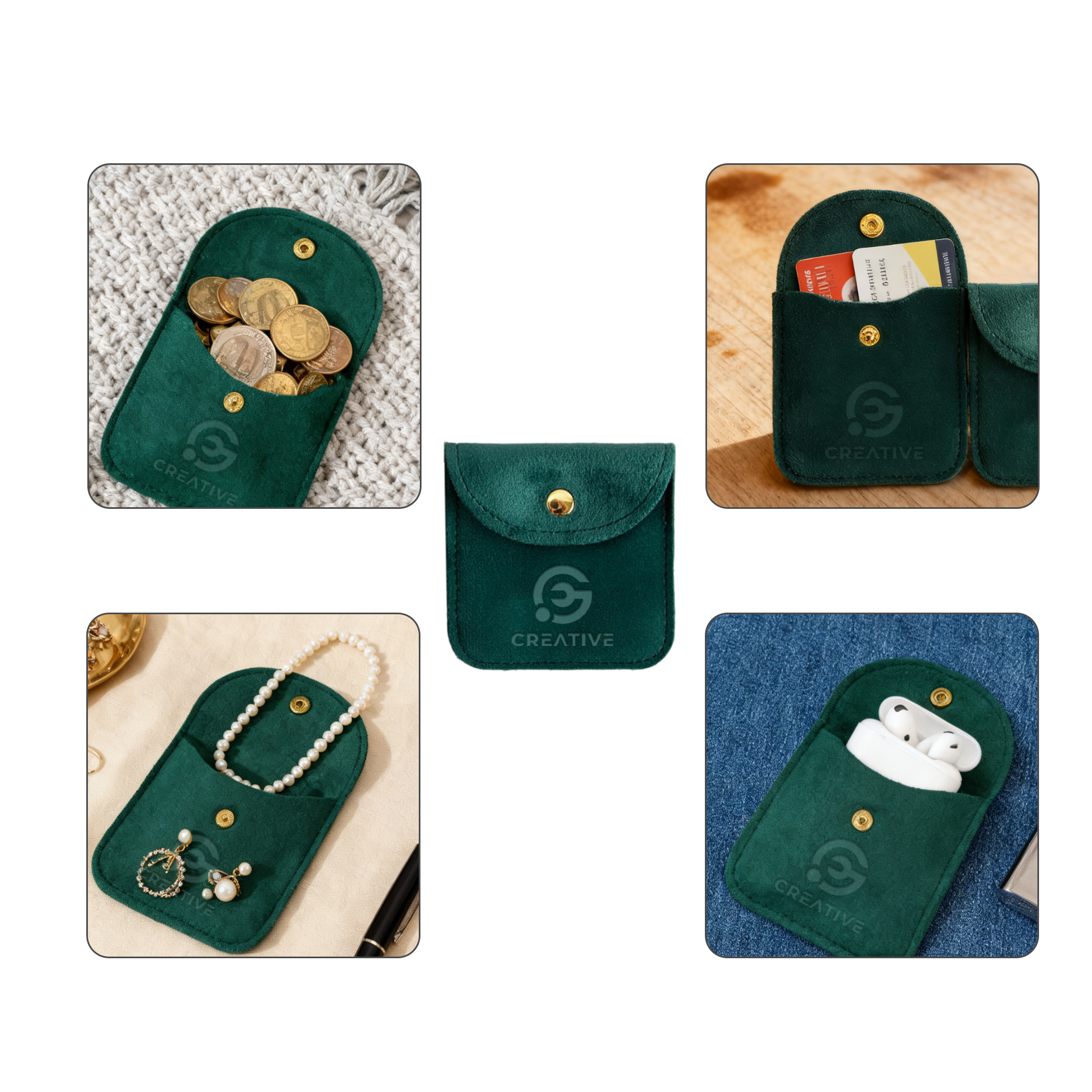 Square Velvet Jewellery Pouch - Image 10