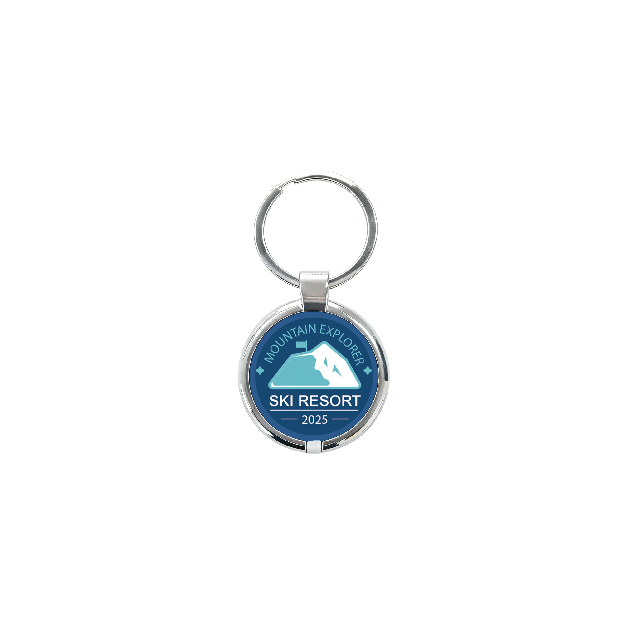 NFC Epoxy Round Tag with Metal Keyring - Image 4