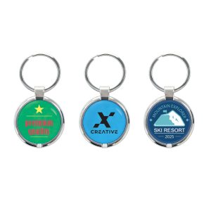 NFC Epoxy  Round Tag with Metal Keyring