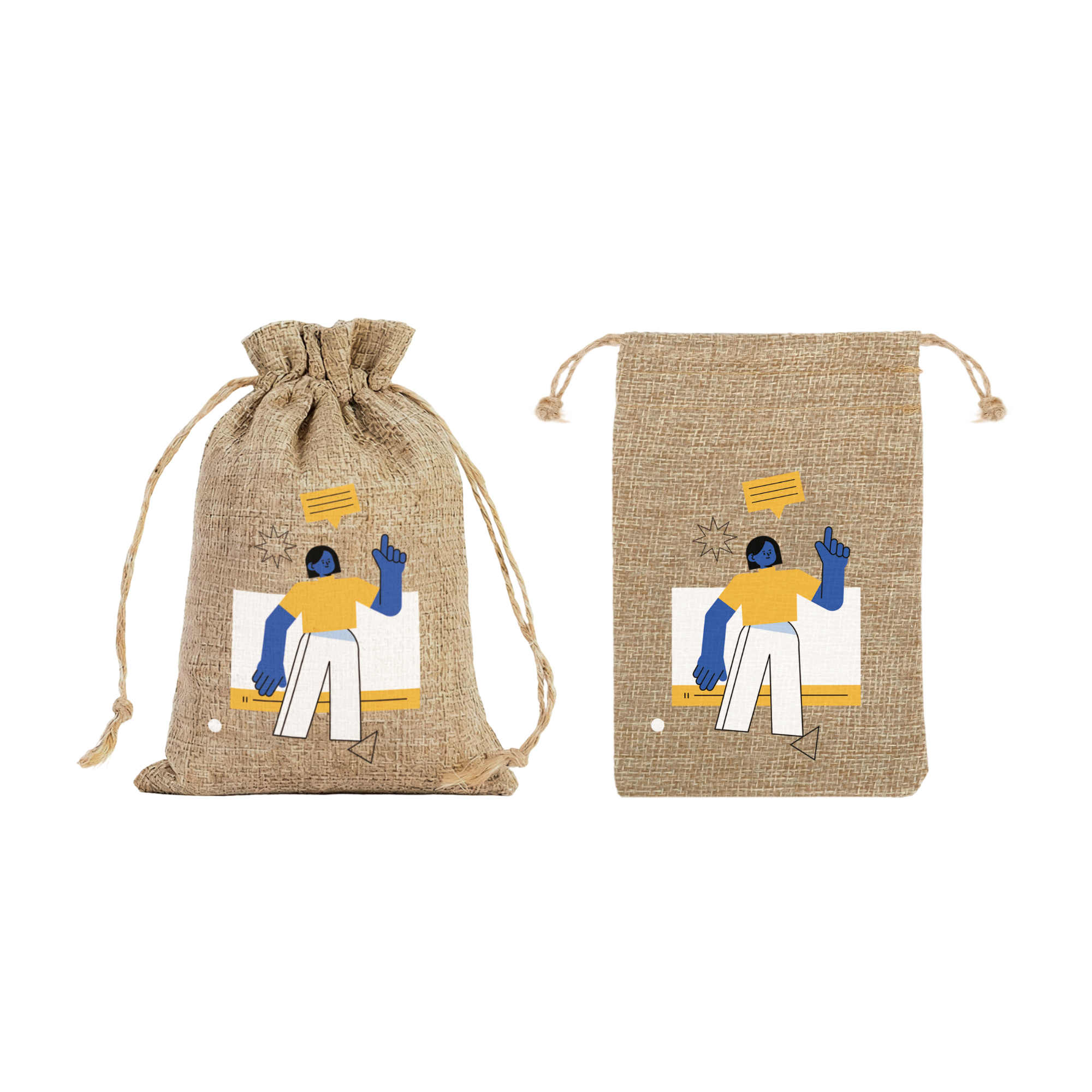 Linen Drawstring Gift Bags - Image 6