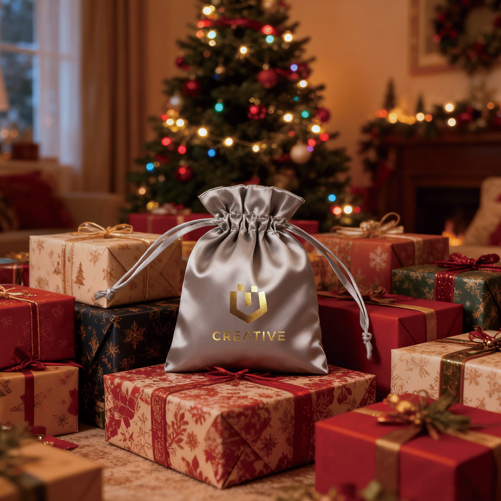 Silk Satin Drawstring Bags - Image 16