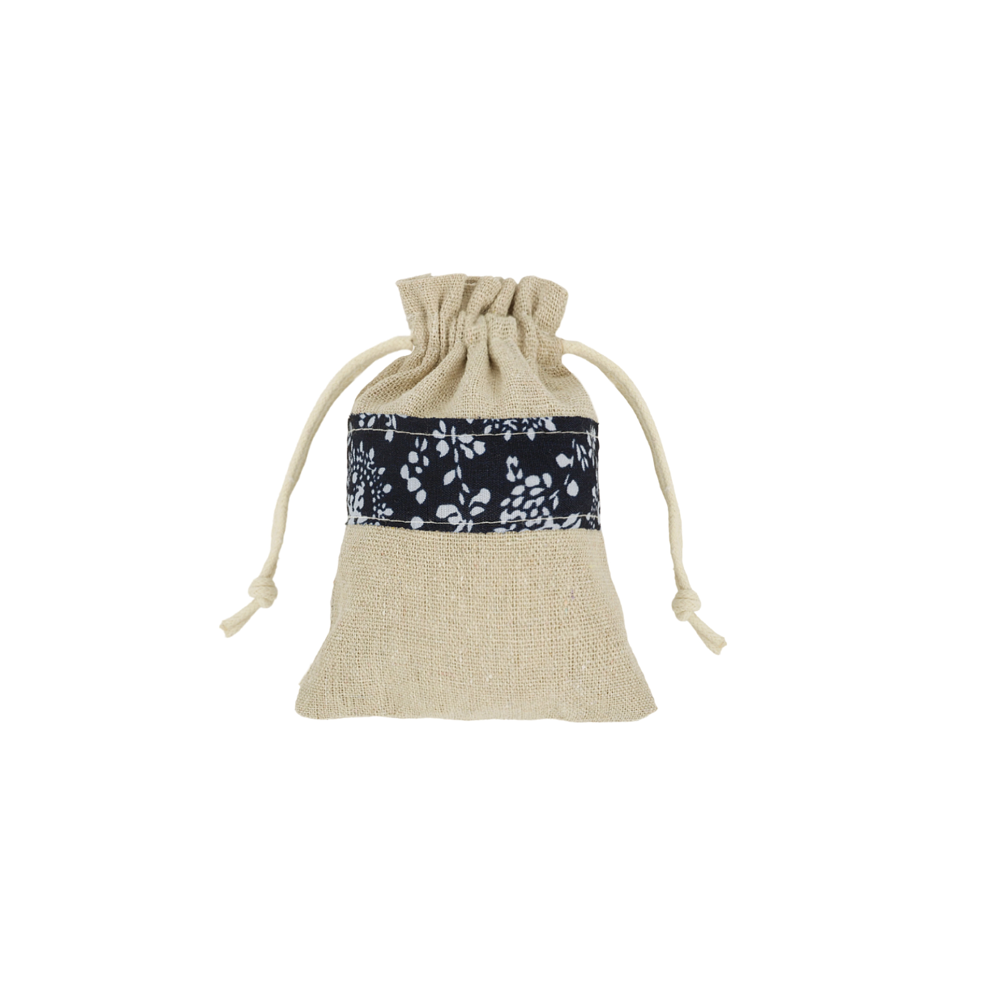 Cotton Linen Patchwork Drawstring Bags - Image 2