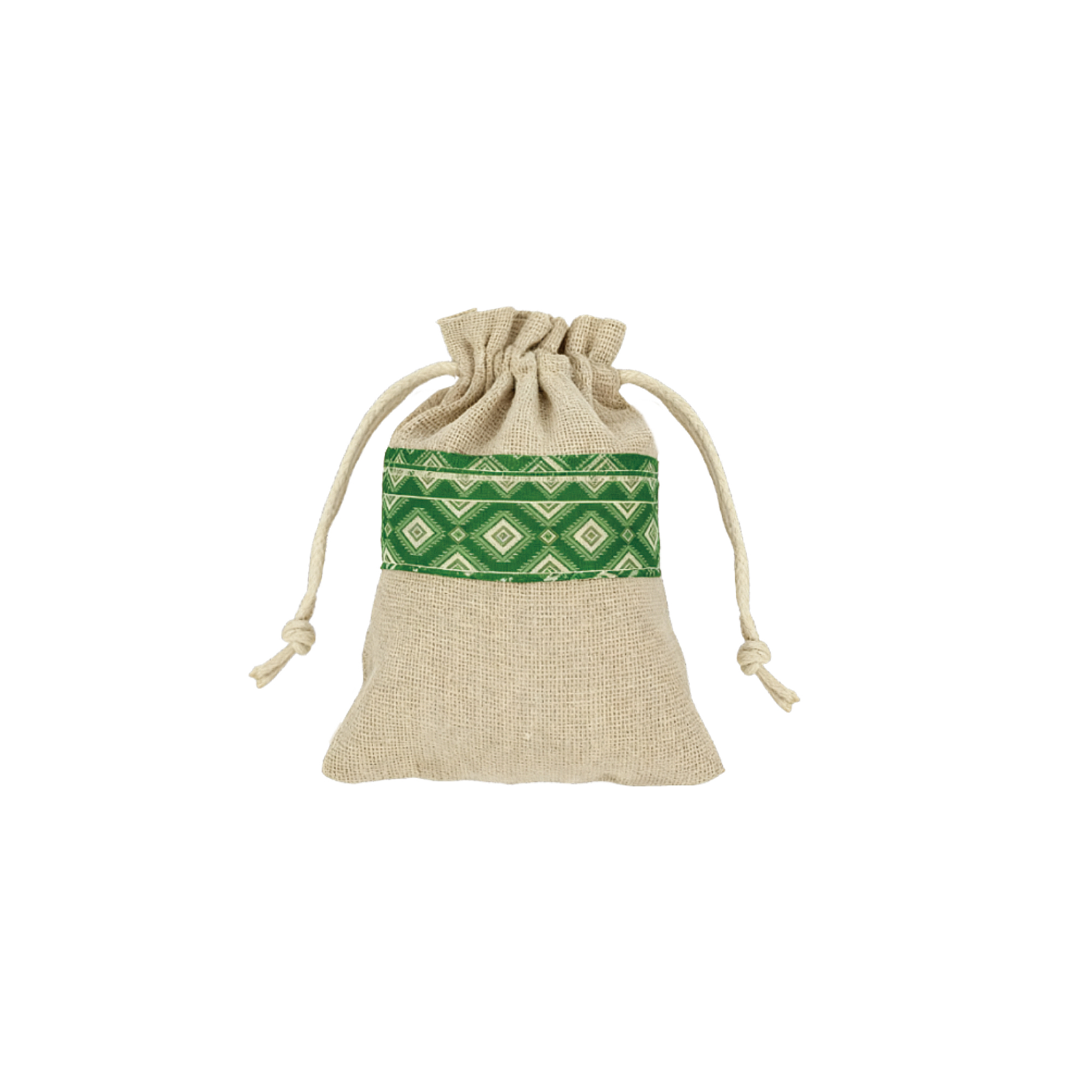Cotton Linen Patchwork Drawstring Bags - Image 5