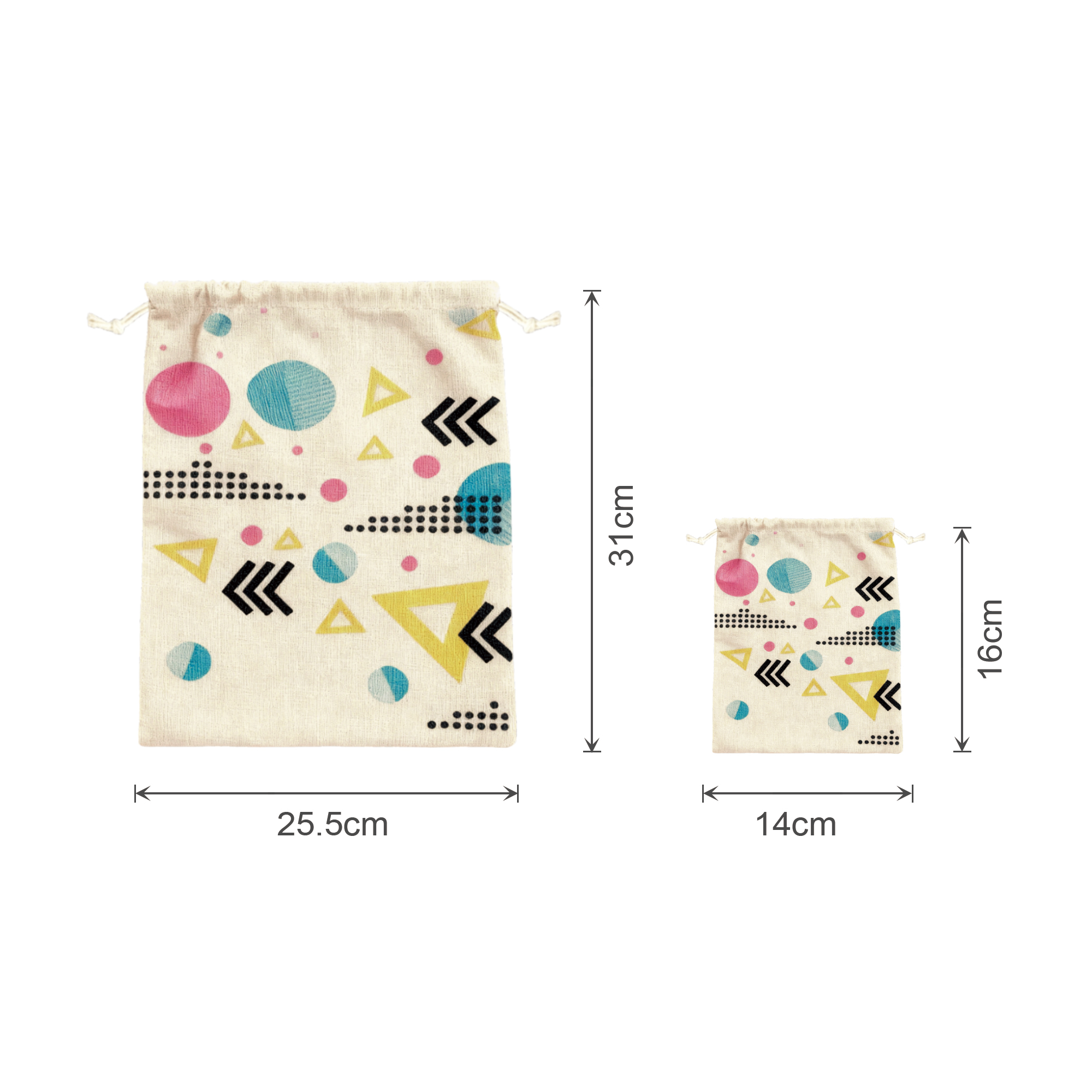 Cotton Linen Drawstring Bags - Image 4