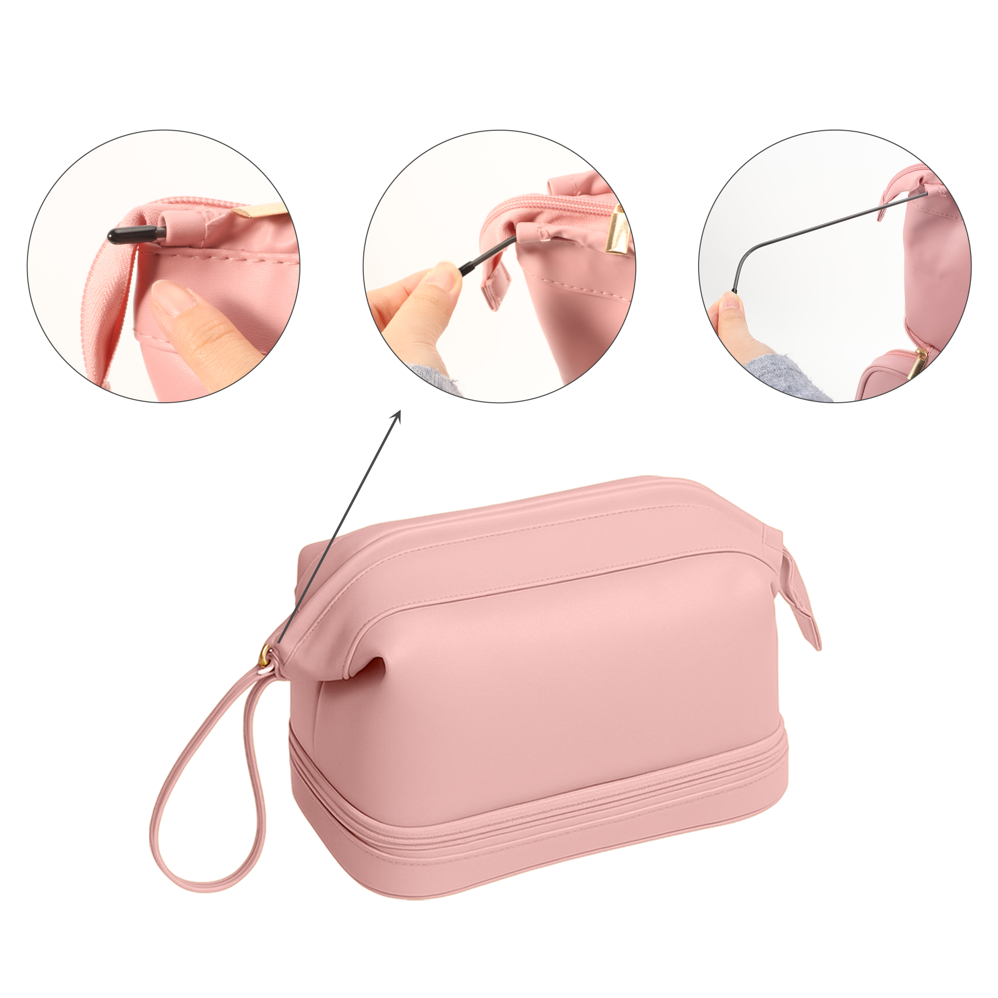 Large Capacity PU Toiletry Bag - Image 11
