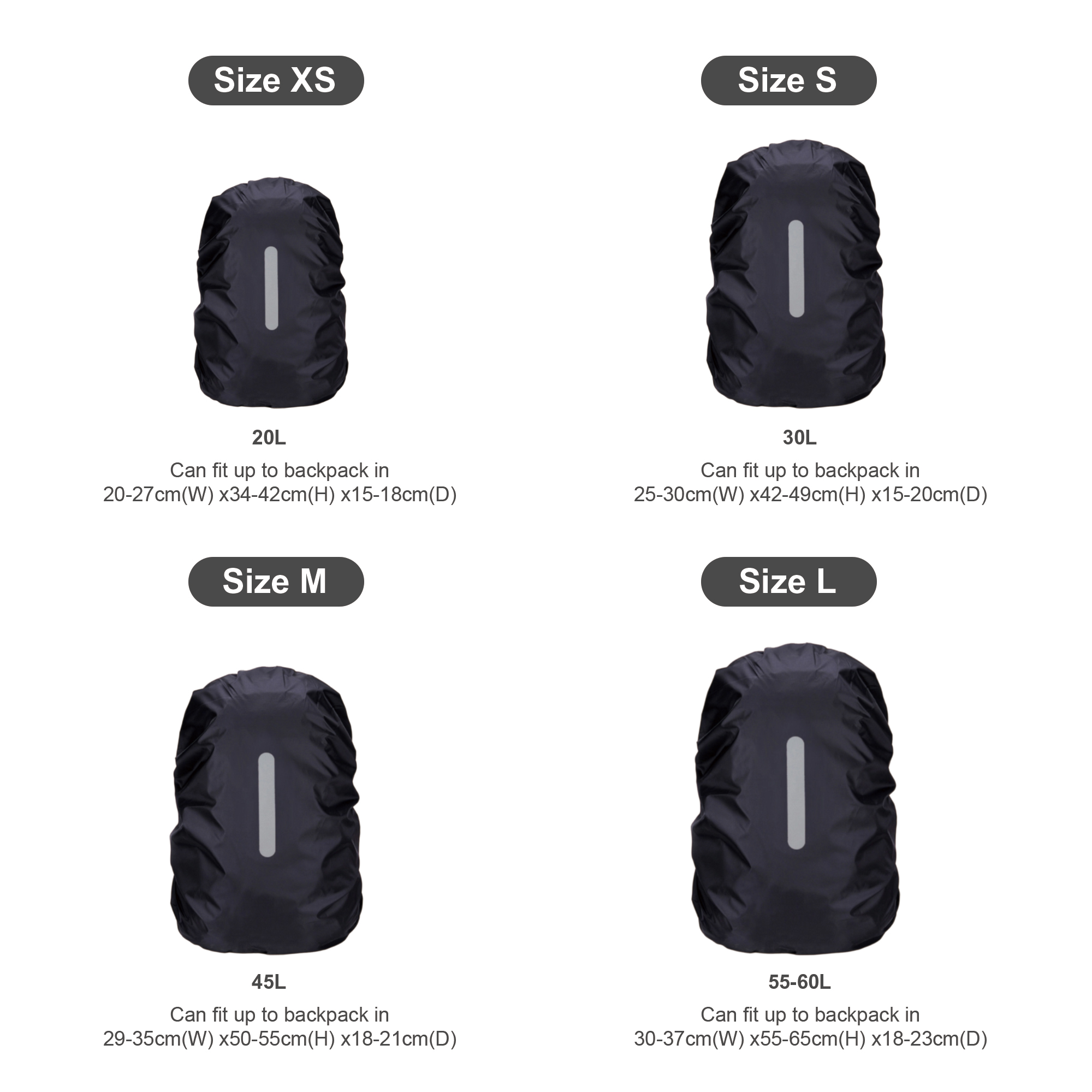 Reflective Backpack Rain Cover - Image 8