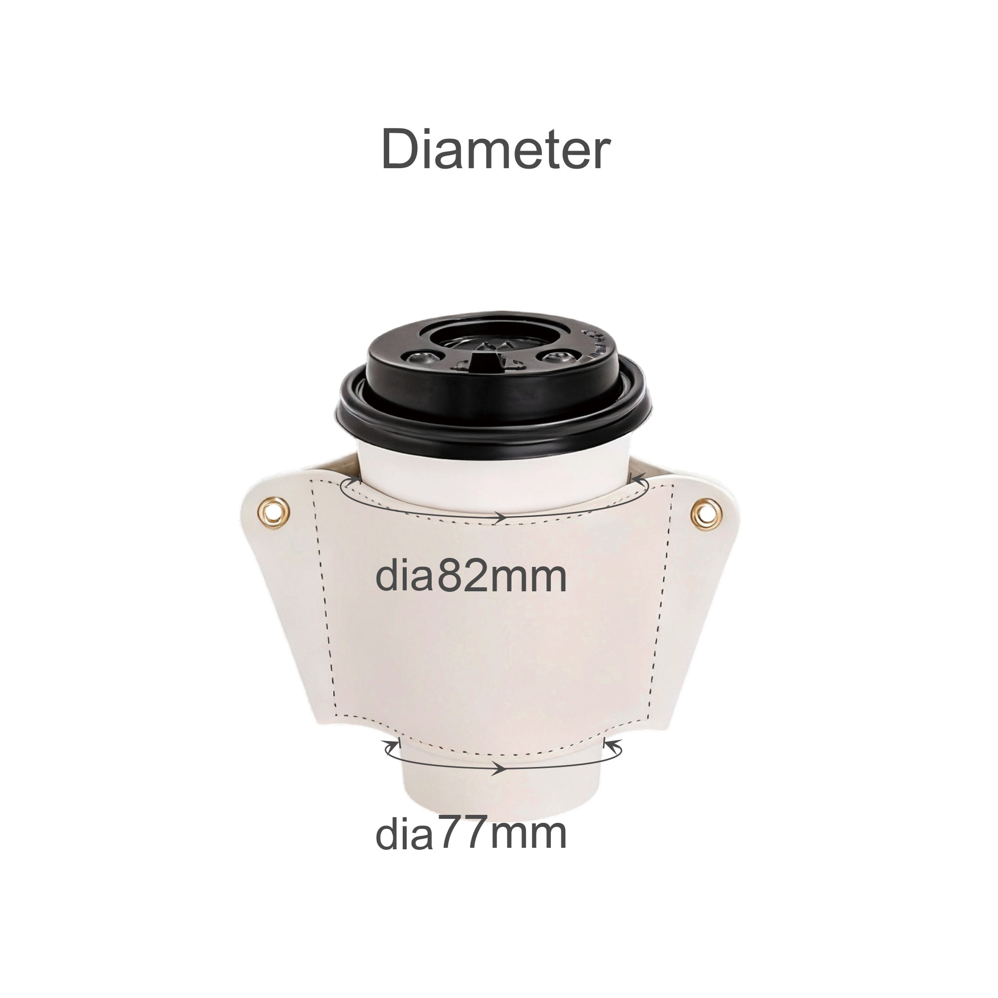 Leather Water Bottle Holder With Acrylic Strap - Image 11