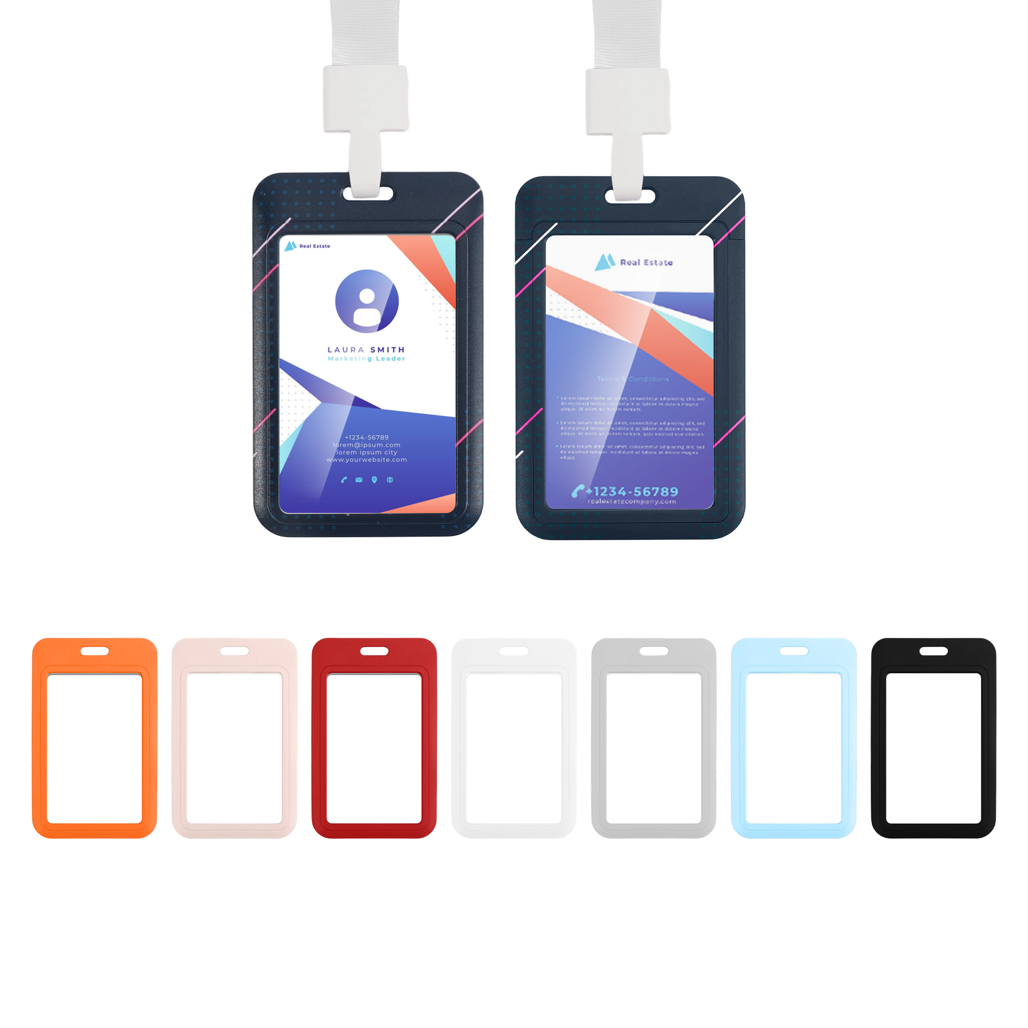 ABS Double Side ID Card Holder