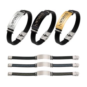Engraved Leather Bracelet