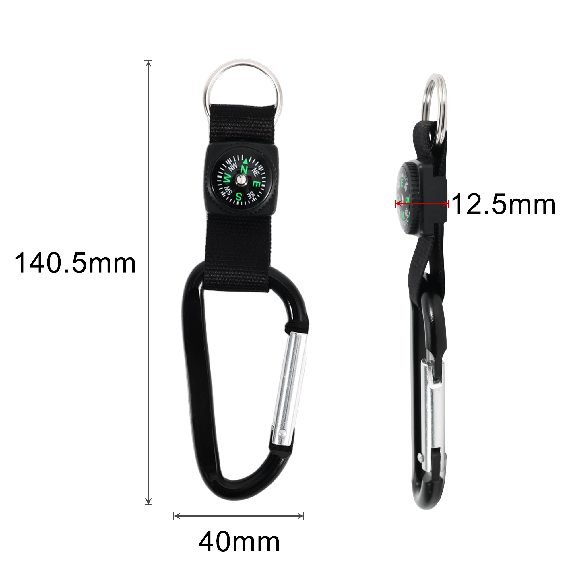 Carabiner with Compass Keychain - Image 8