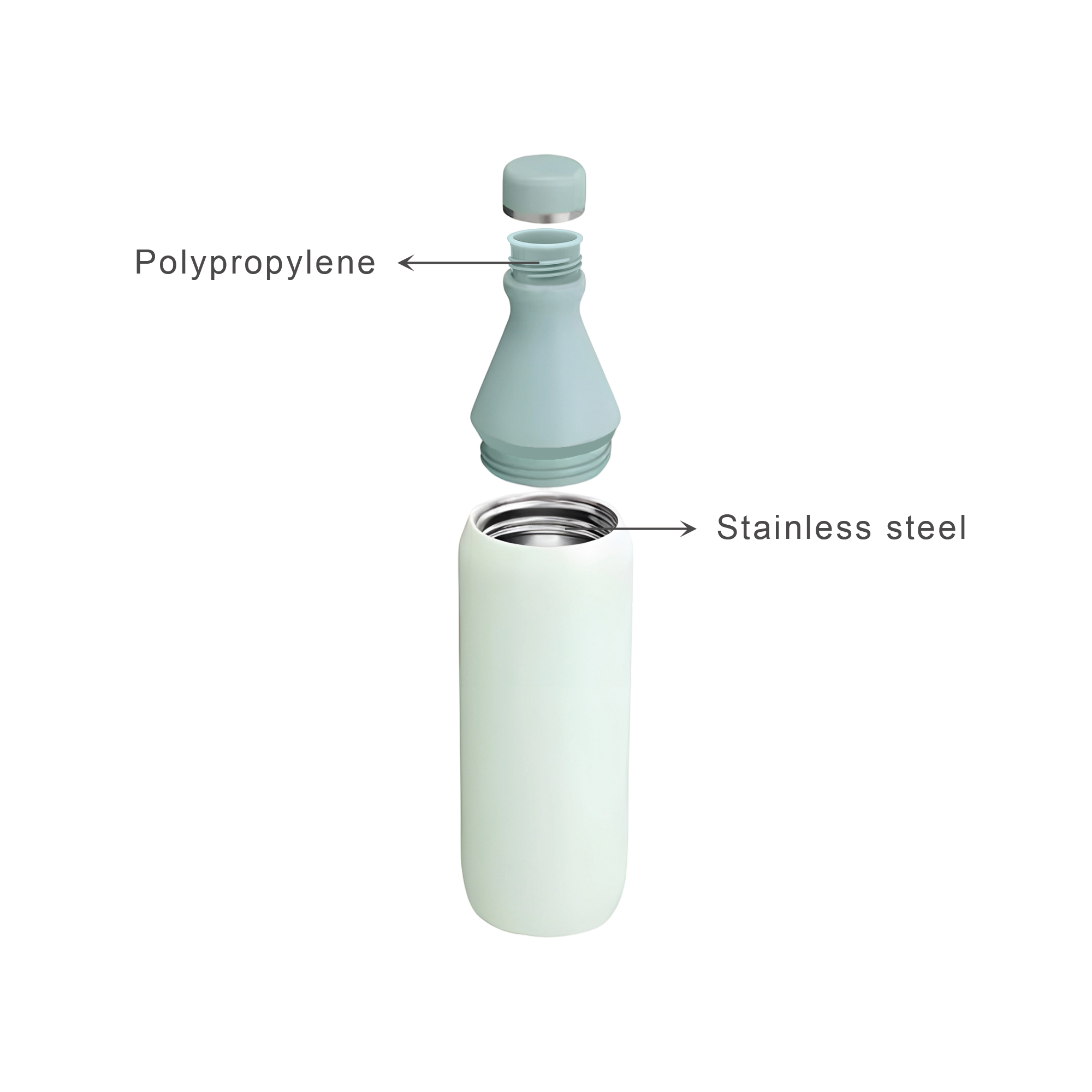500ML Stainless Steel 2 in 1 Double Wall Slim Bottle - Image 9