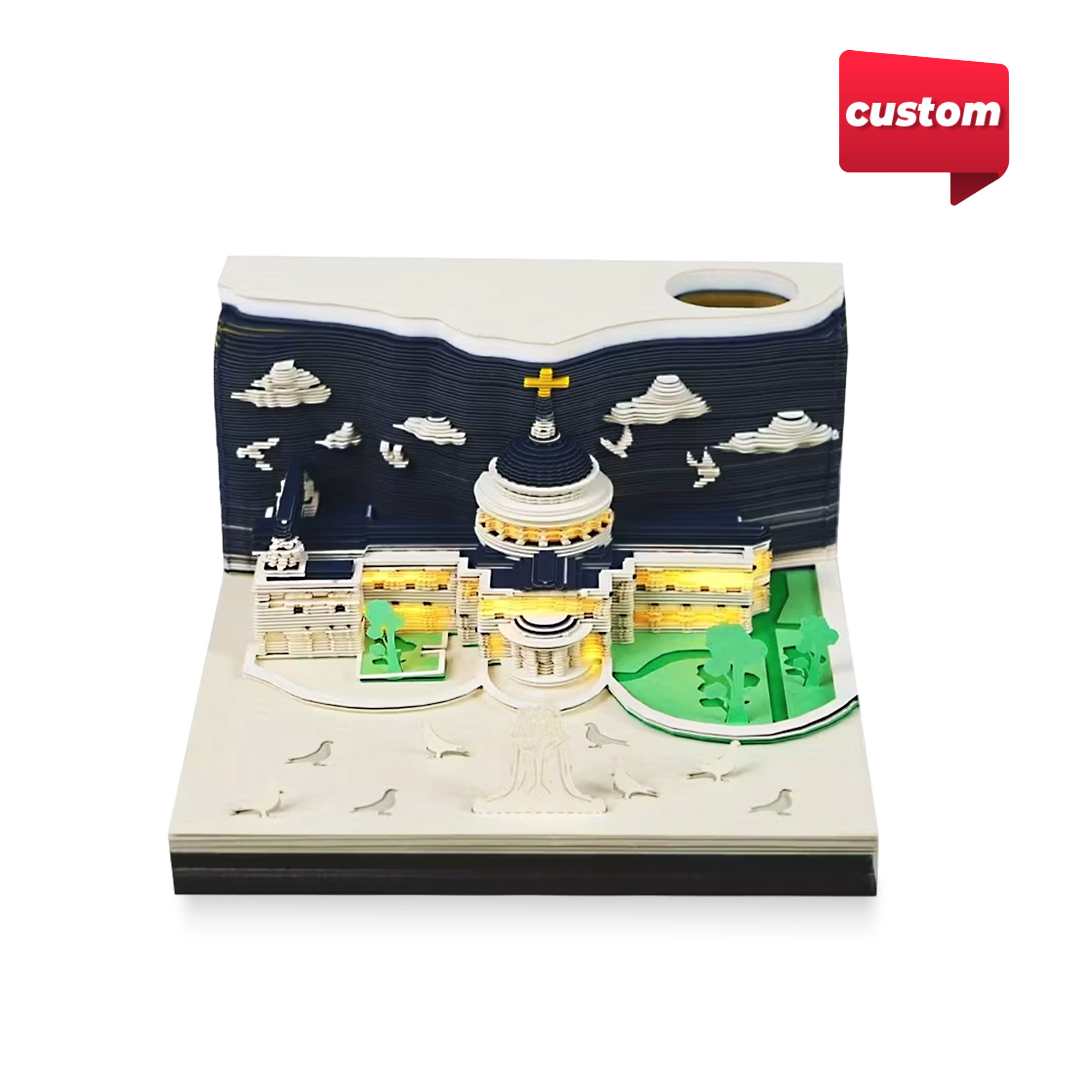 3D Paper Carving Notepad Weekly Calendar - Image 6
